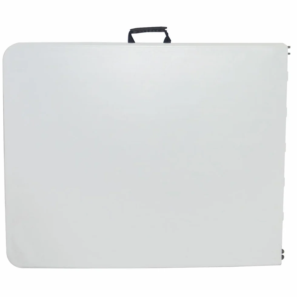 Oxeo Lot de 2 Tables Pliantes Jardin 180cm Portable Camping Pique Nique 8 Places Blanc
