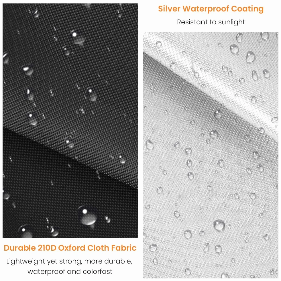 Housse Parasol 210D Oxford Imperméable Anti-UV Coupe-Vent 165×15 cm pour Brabantia Leifheit