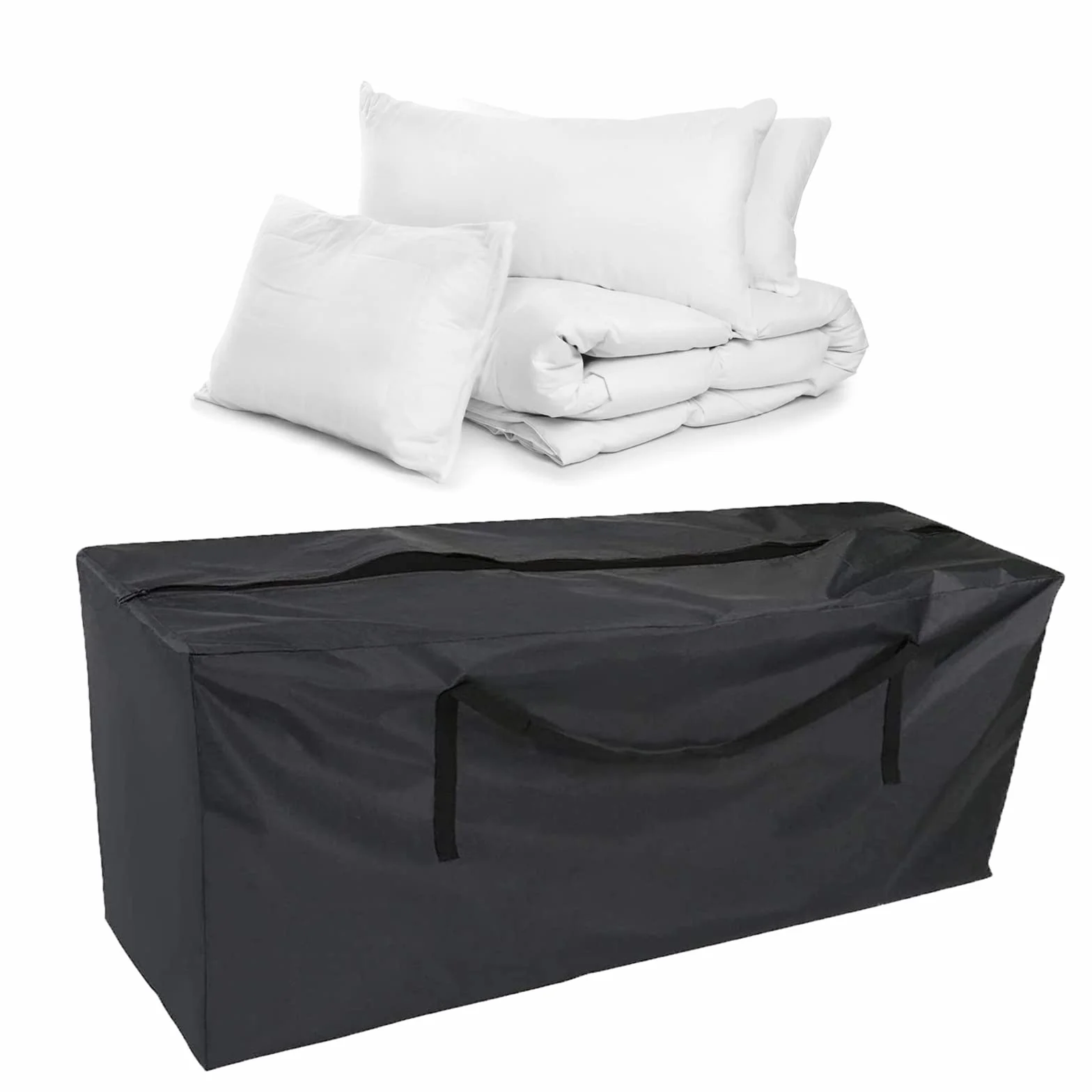 Kingling Sac de Rangement imperméable pour Coussins de Jardin 173 x 76 x 51 cm