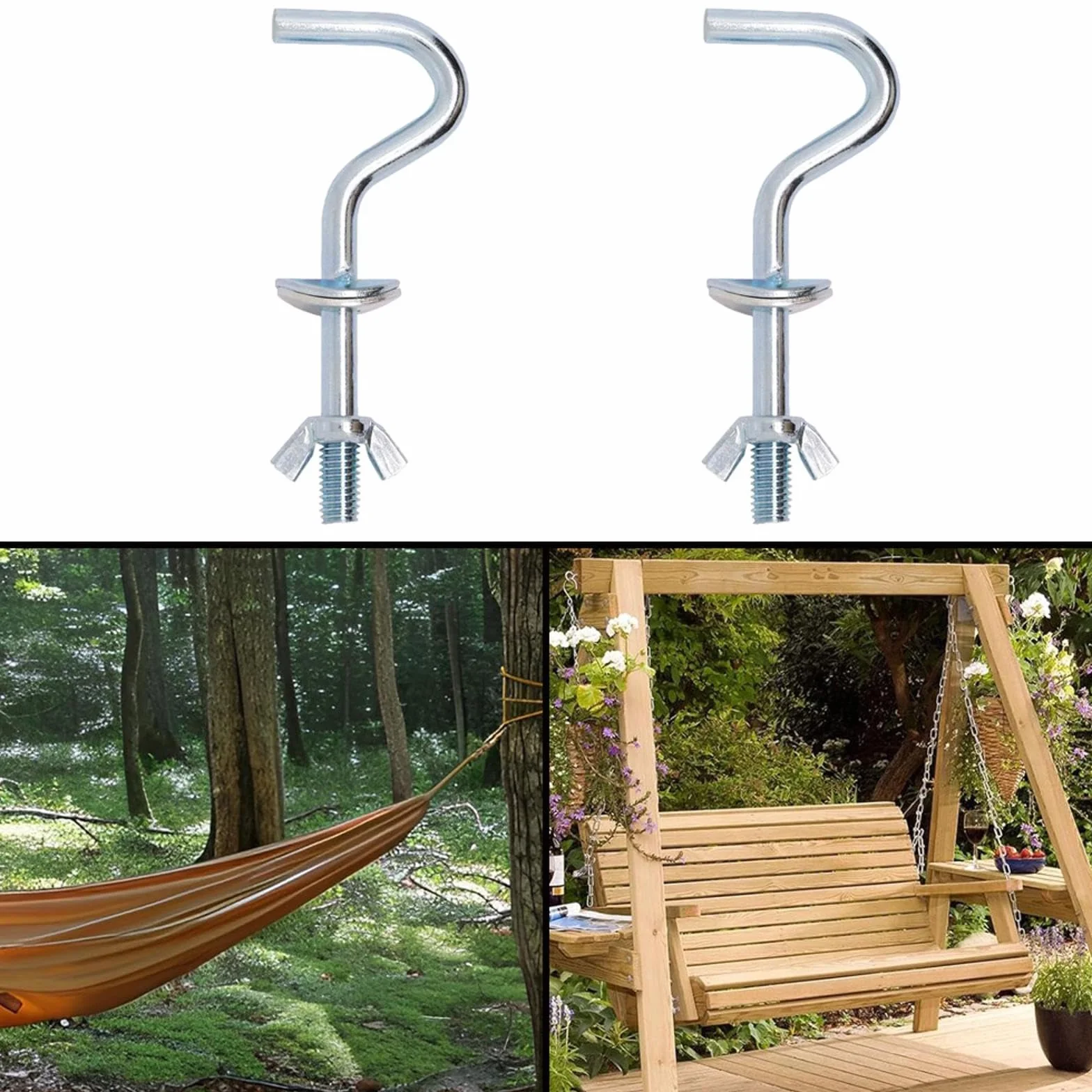 Crochets robustes pour hamac lot de 2 intérieur extérieur