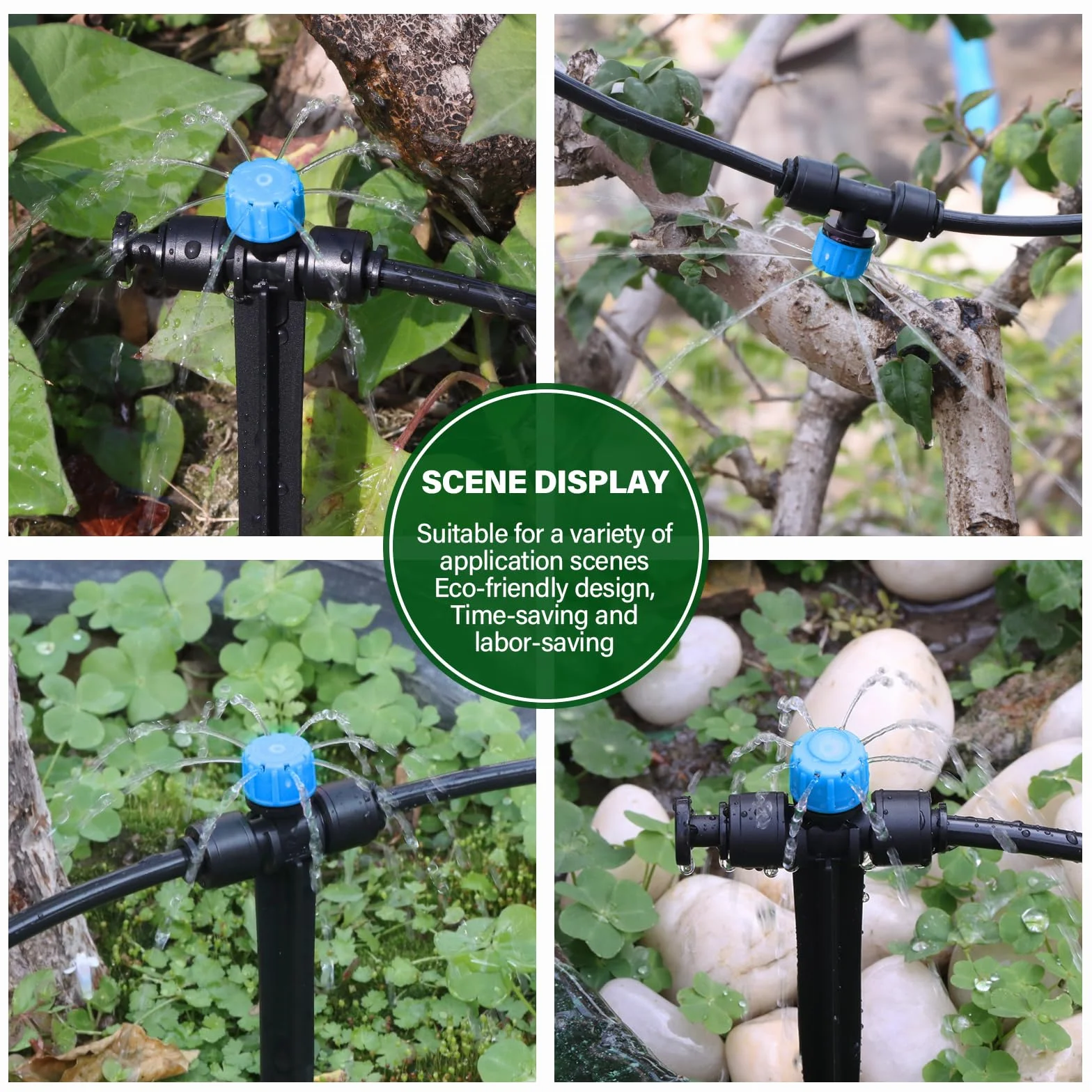 Push-to-Fit Émetteurs d'Irrigation Goutte à Goutte 1/4 Pouce 30Pièces pour Jardin