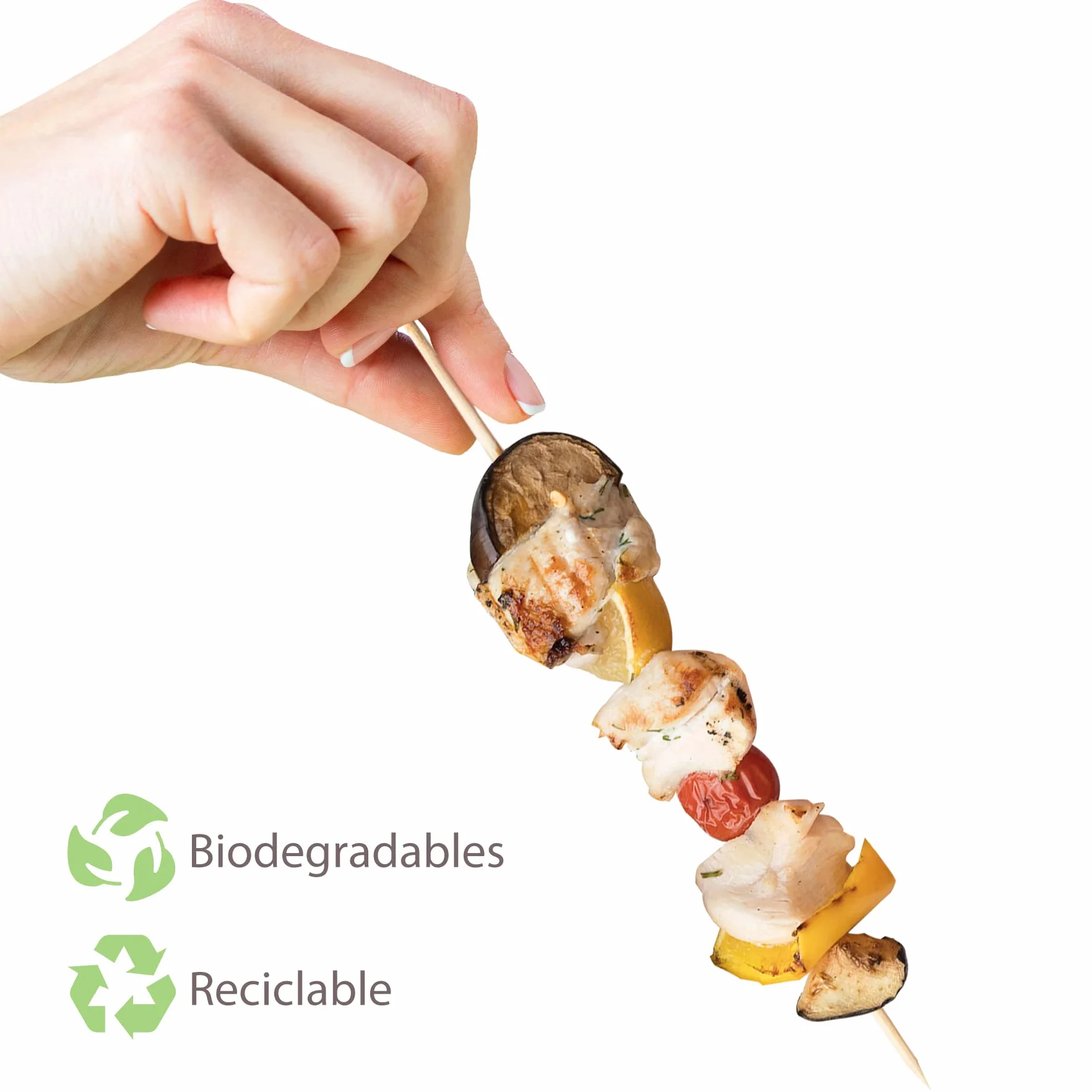 Brochettes en bois pour barbecue grillades 100-12000 pièces taille 10-30cm