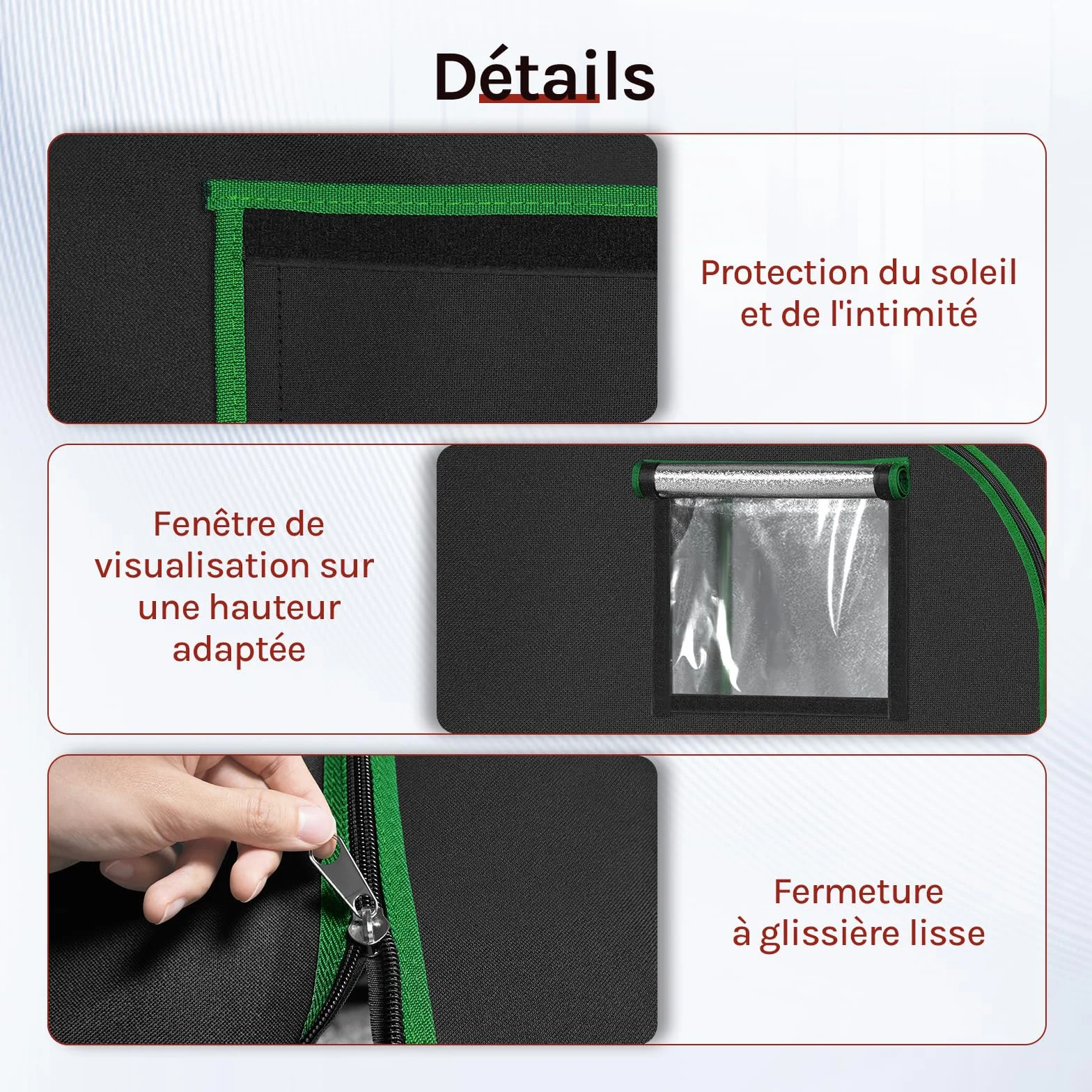 WOLTU Tente de Culture Hydroponique 60x60x120cm, Chambre de Culture avec Fenêtre d'Observation, Mylar Réfléchissant Noir