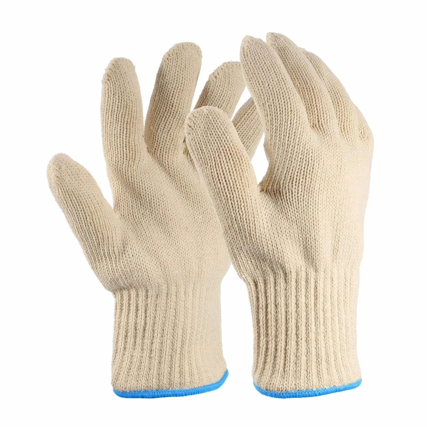 JZK Gants Anti Chaleur Four Résistant à Chaleur Coton Tricoté Épais pour Friteuse à Air Barbecue