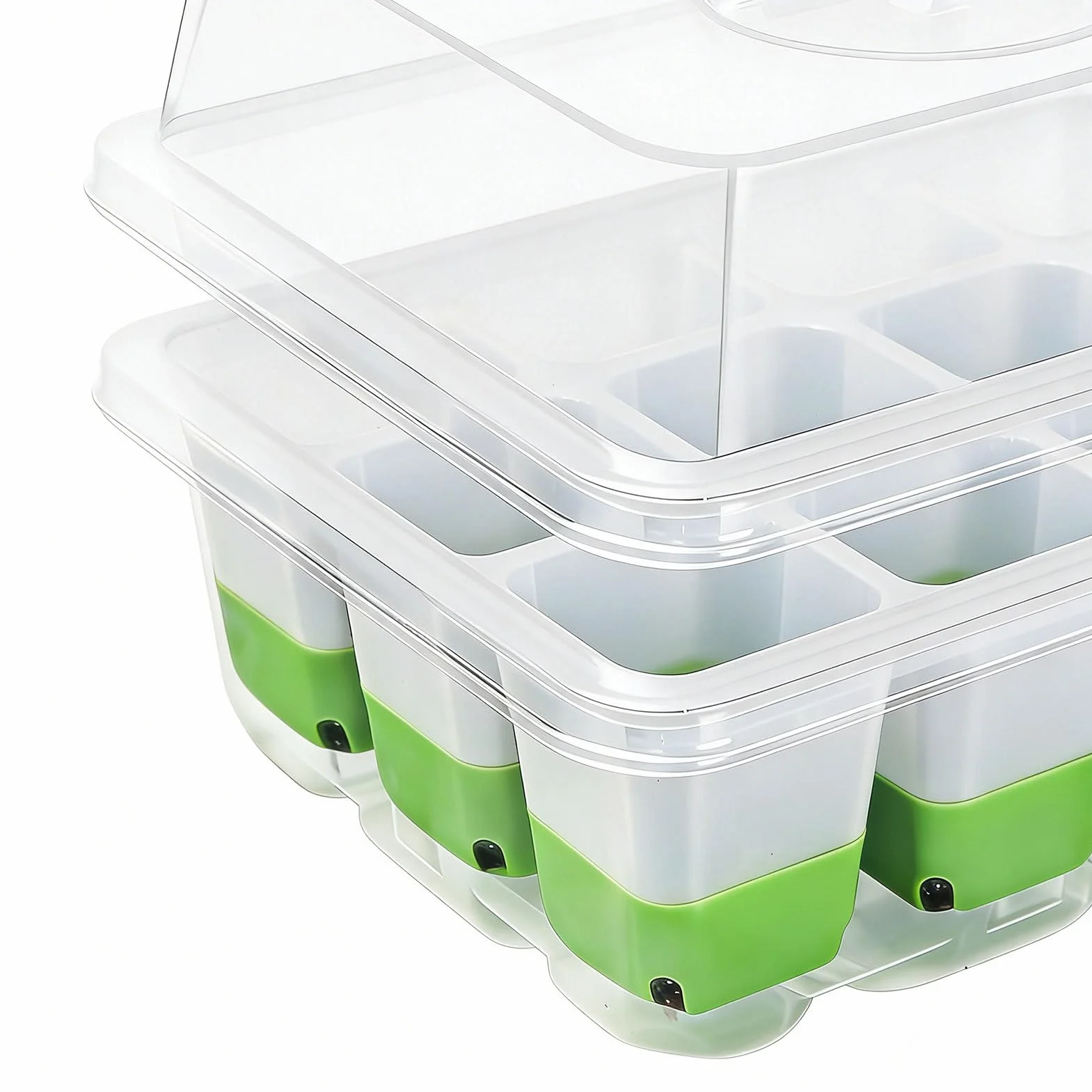 Kit de plateau de démarrage en silicone réutilisable 18,5 x 14,5 cm pour tomates légumes orchidées