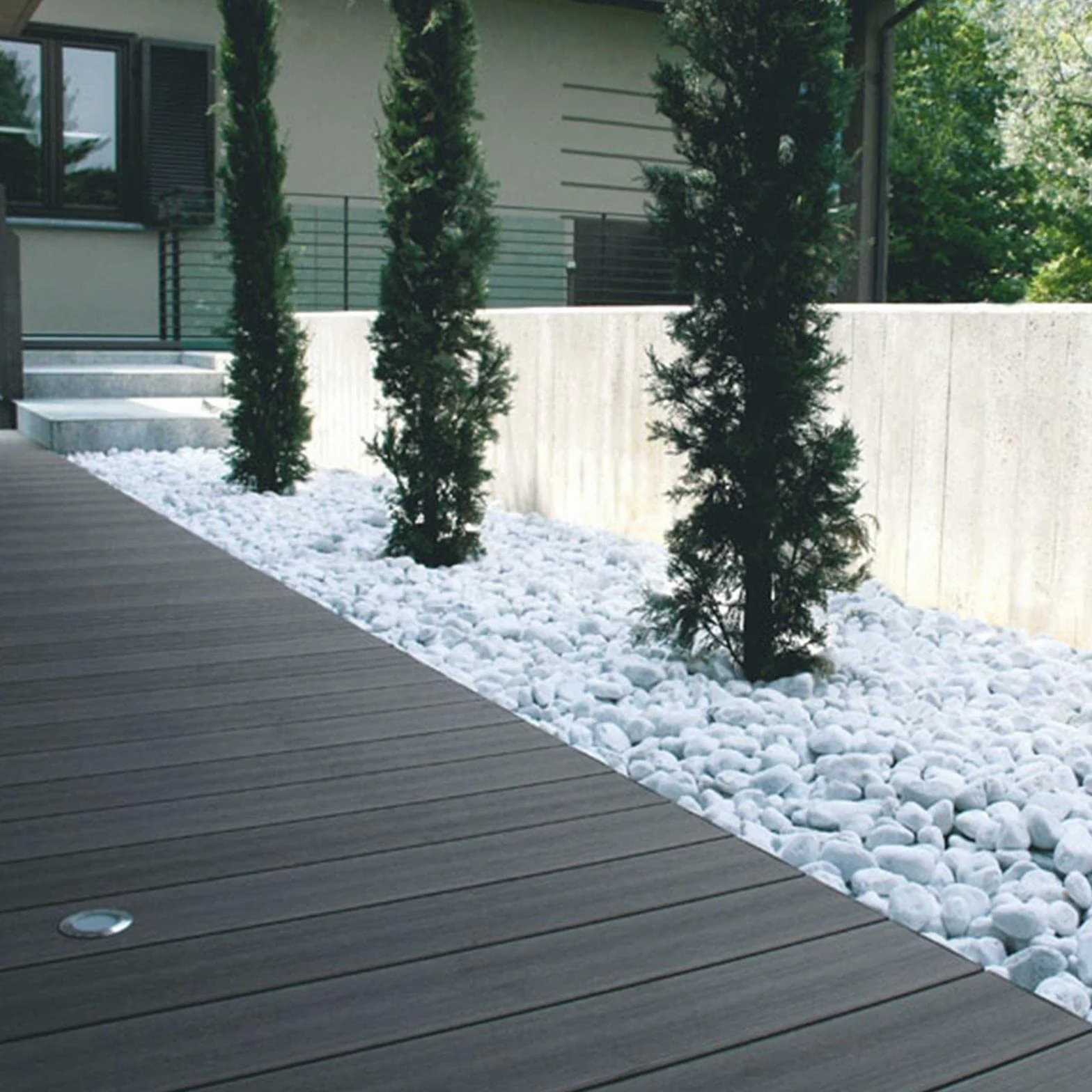 Galets blancs de jardin en marbre de Carrare 25 kg 25-40 mm pierres décoratives naturelles
