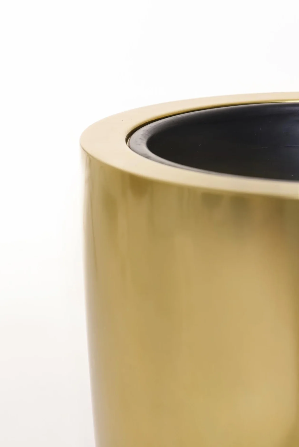 VIVANNO Bac à Fleurs en Fibre de Verre City Gold Metallic 80x37