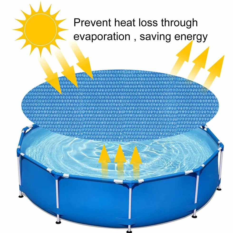 Bâche à Bulles Piscine Ø 183 cm Chauffage Solaire Couverture Chauffante Ronde Hors Sol
