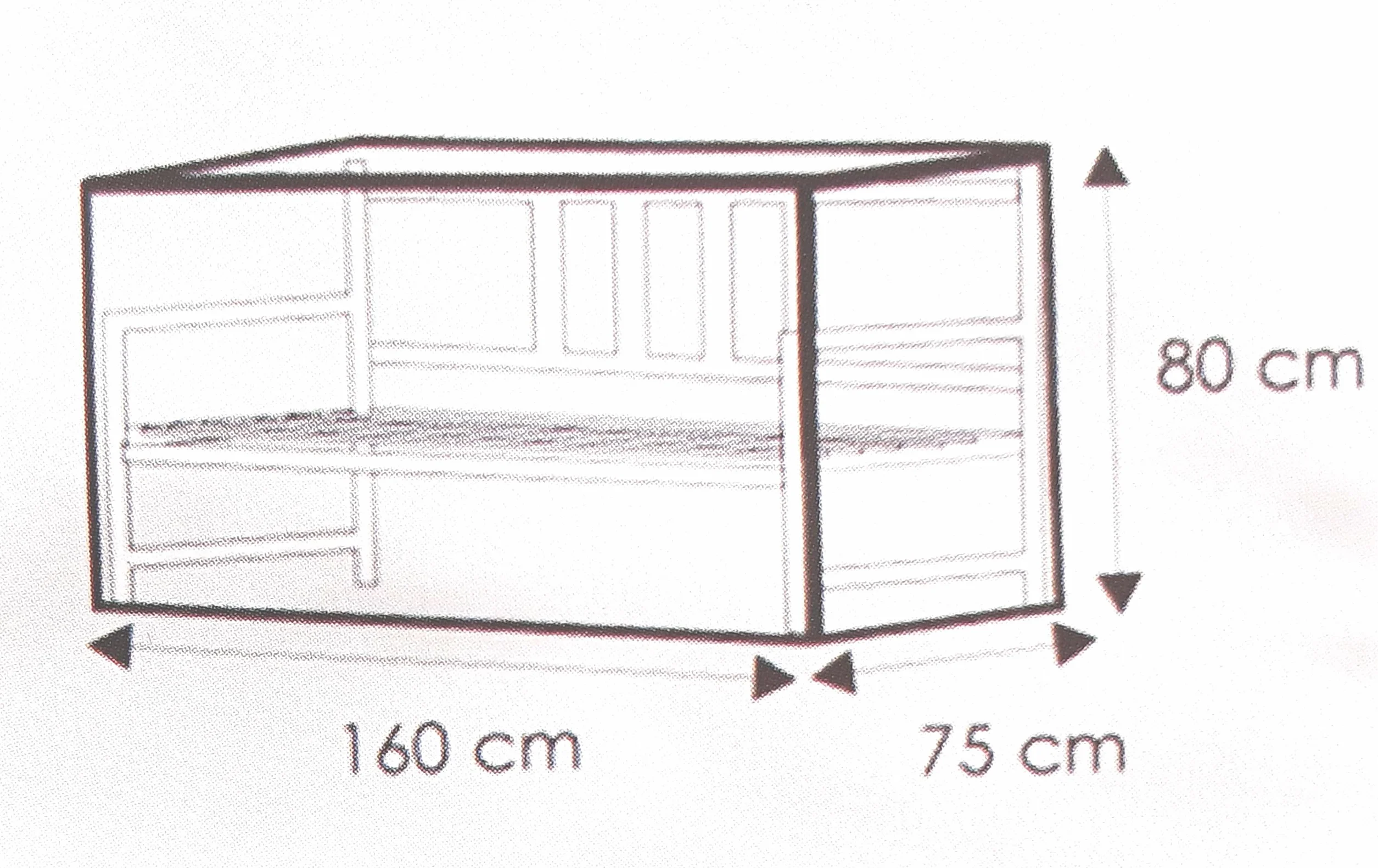 Westerholt Housse de protection pour banc de jardin 160 x 80 x 75 cm Transparent