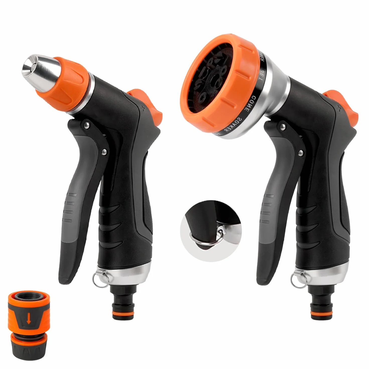 Hoofun Pistolet d'arrosage Haute Pression 10 Modes 2 Modes, Pulvérisateur Multifonctionnel pour Lavage Voiture Jardin Animaux Plantes