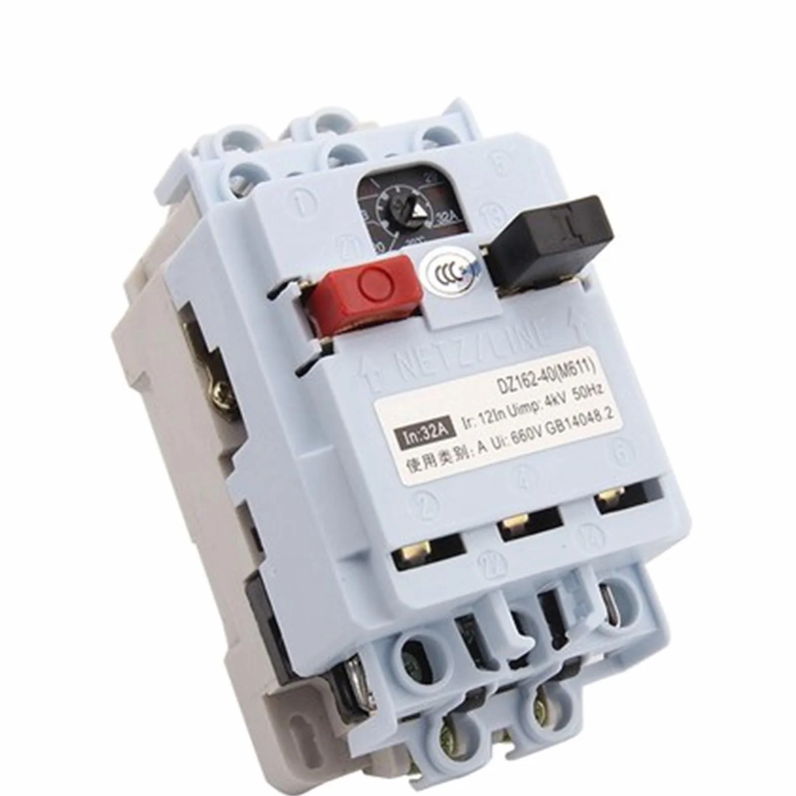 Disjoncteur à boîtier moulé MCCB DZ162-16 (M611) 10A 16A interrupteur protection moteur