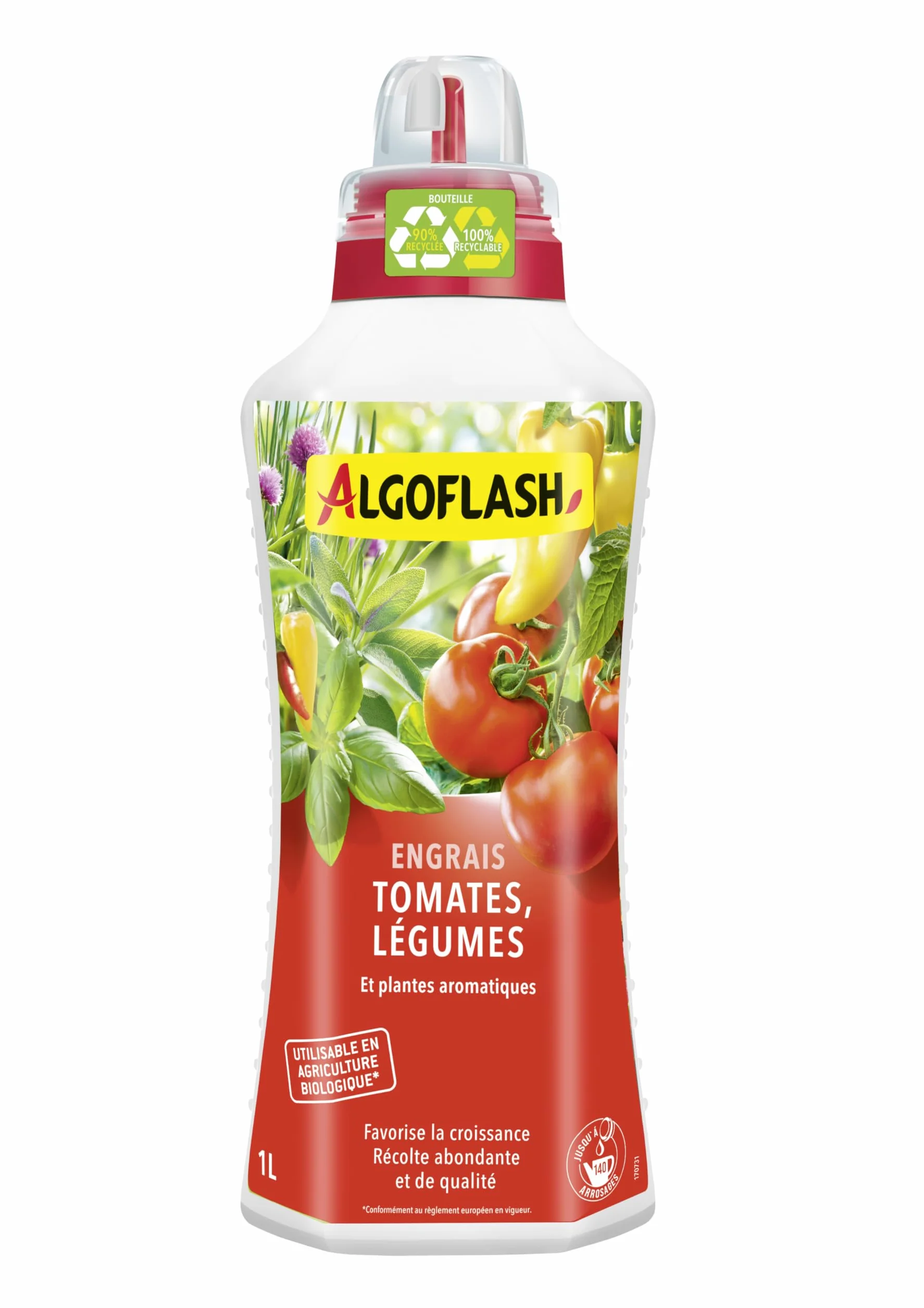 Algoflash Engrais Liquide Tomates et Légumes 1 L Agriculture Biologique