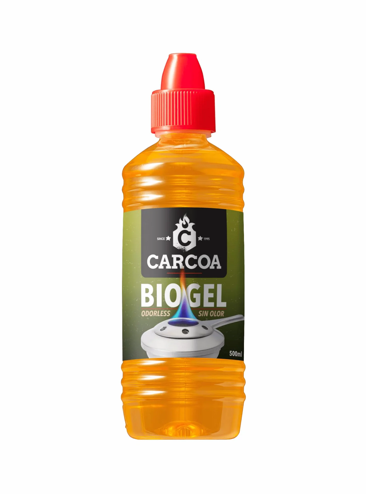 Allume-feu Gel bioalcoolique Carcoa - Spécial Fondue, Grills de Table, Wok, Cheminées sans Odeur (1, Medio)