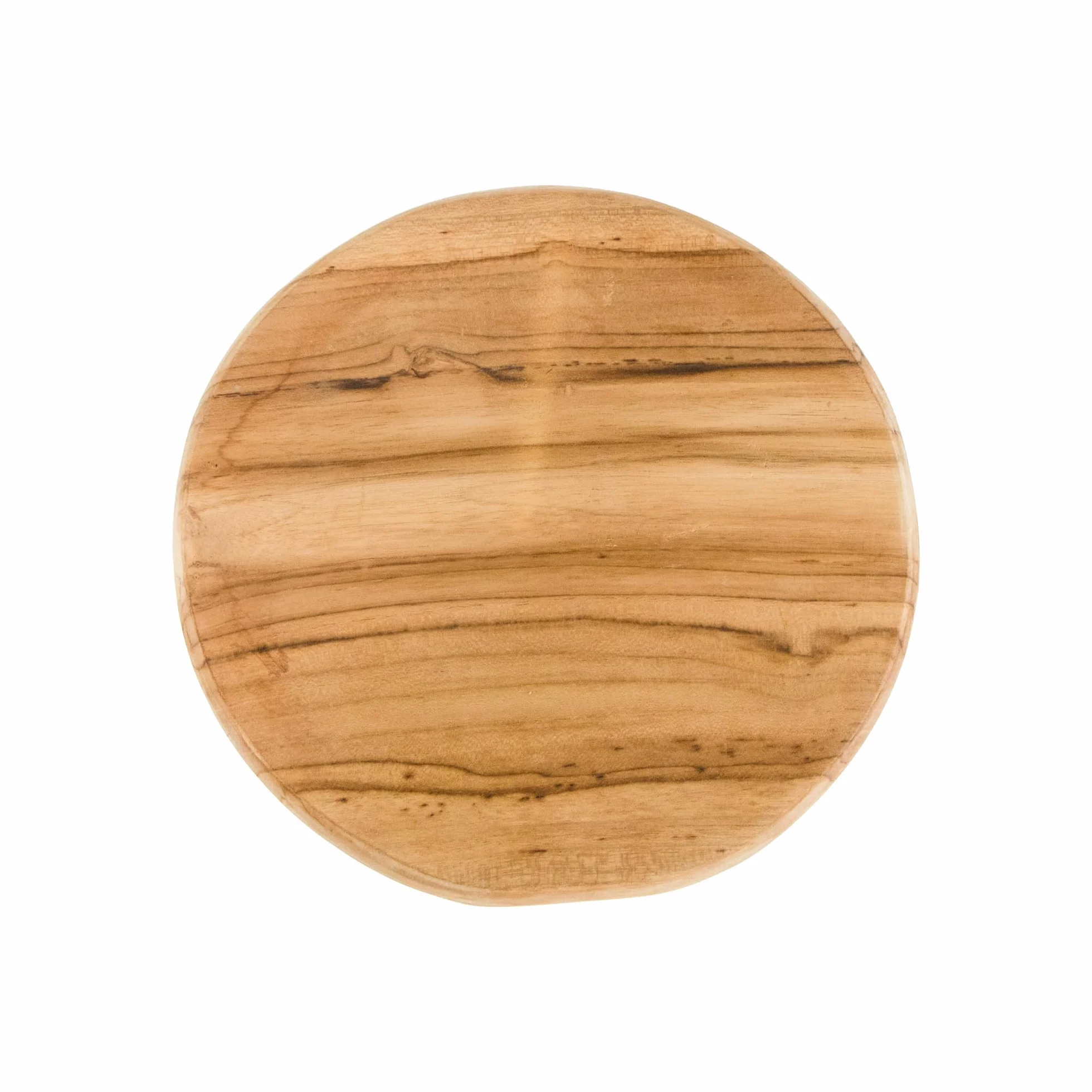 Tabouret rond en bois de teck Ø 25 cm x 42 cm