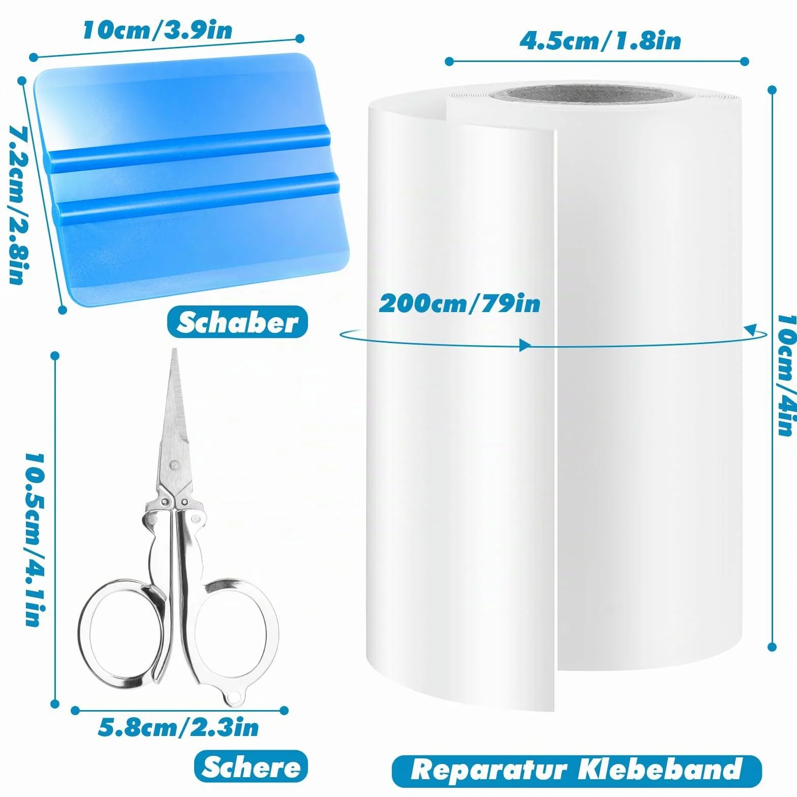 Kit Réparation Piscine Liner 10 cm x 200 cm Rustine Piscine
