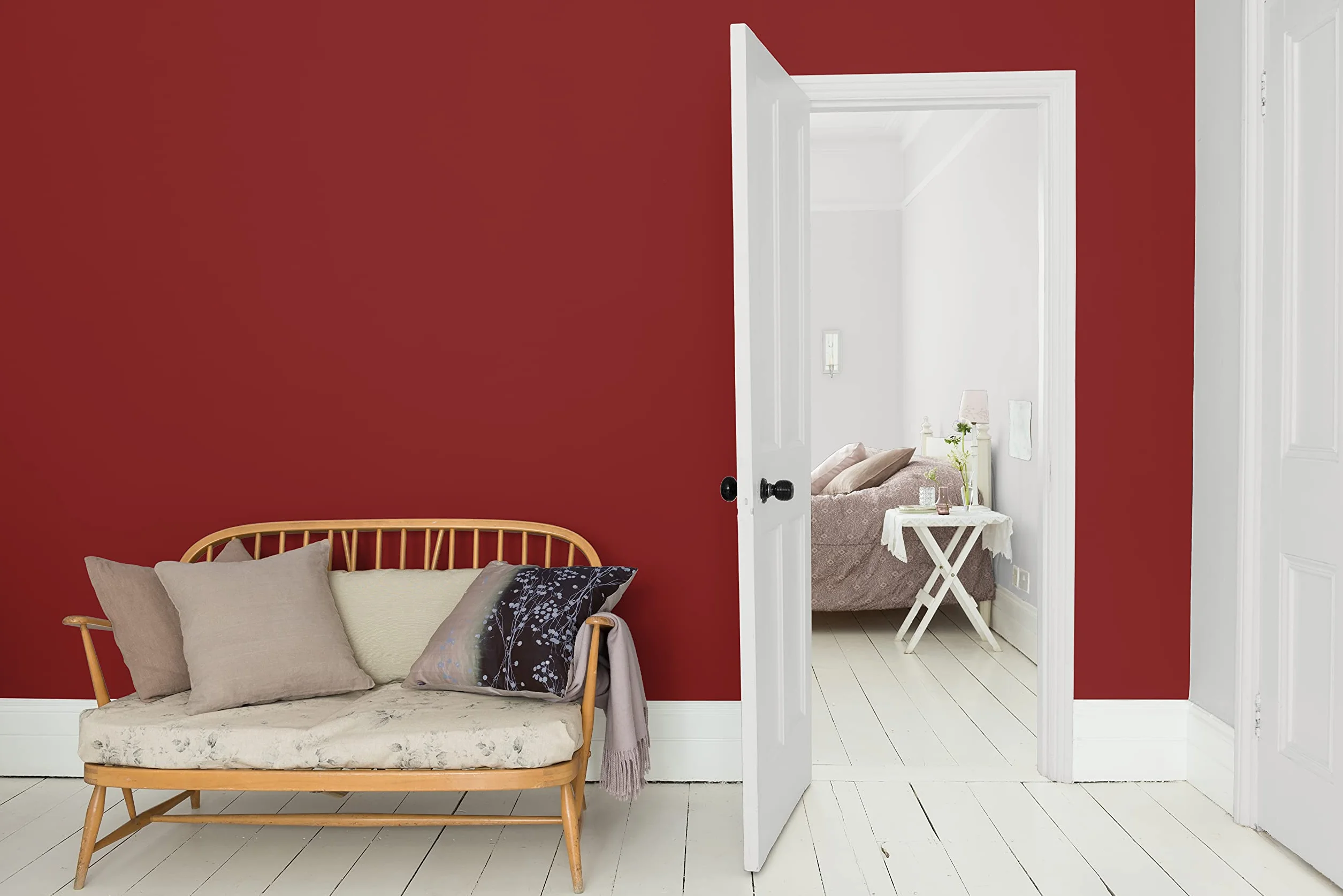 Dulux Valentine Peinture Si Simple Peinture Intérieure Toutes Pièces - Peinture Mur et Plafond, Porte et Plinthe - Couleur : Le Rouge Satin - 2,5 L