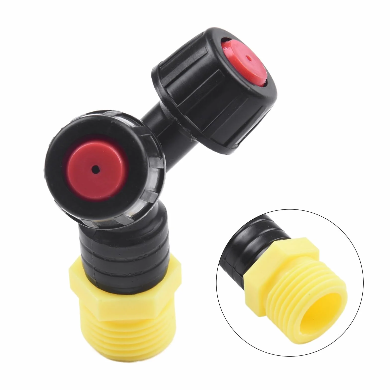 Cyclone Buse de pulvérisation réglable 4 points plastique pour arroseur agricole atomiseur double tête noyau cuivre aluminium noir jaune