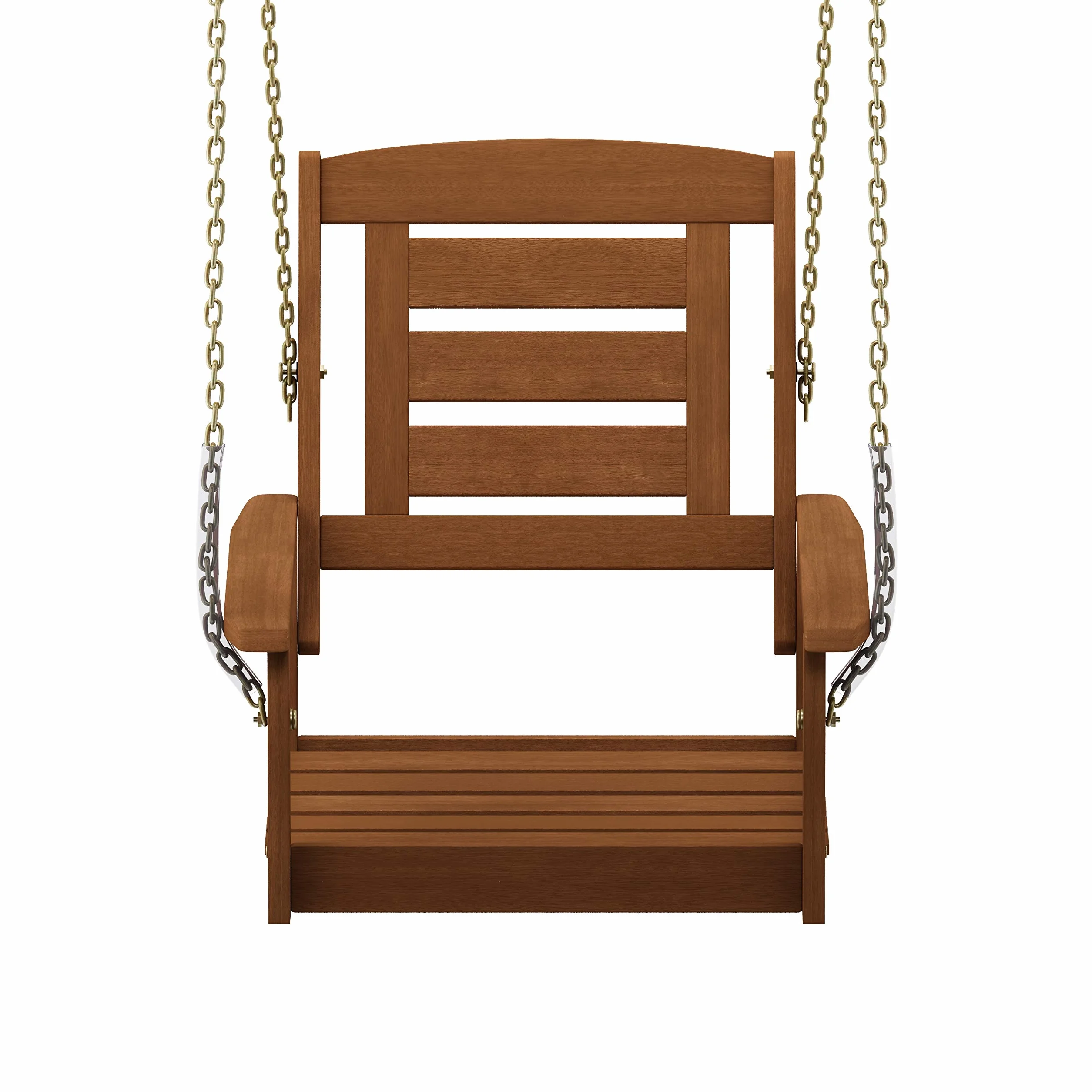Furinno Tioman Hardwood Balançoire Suspendue Simple avec Chaîne, Naturel, Bois