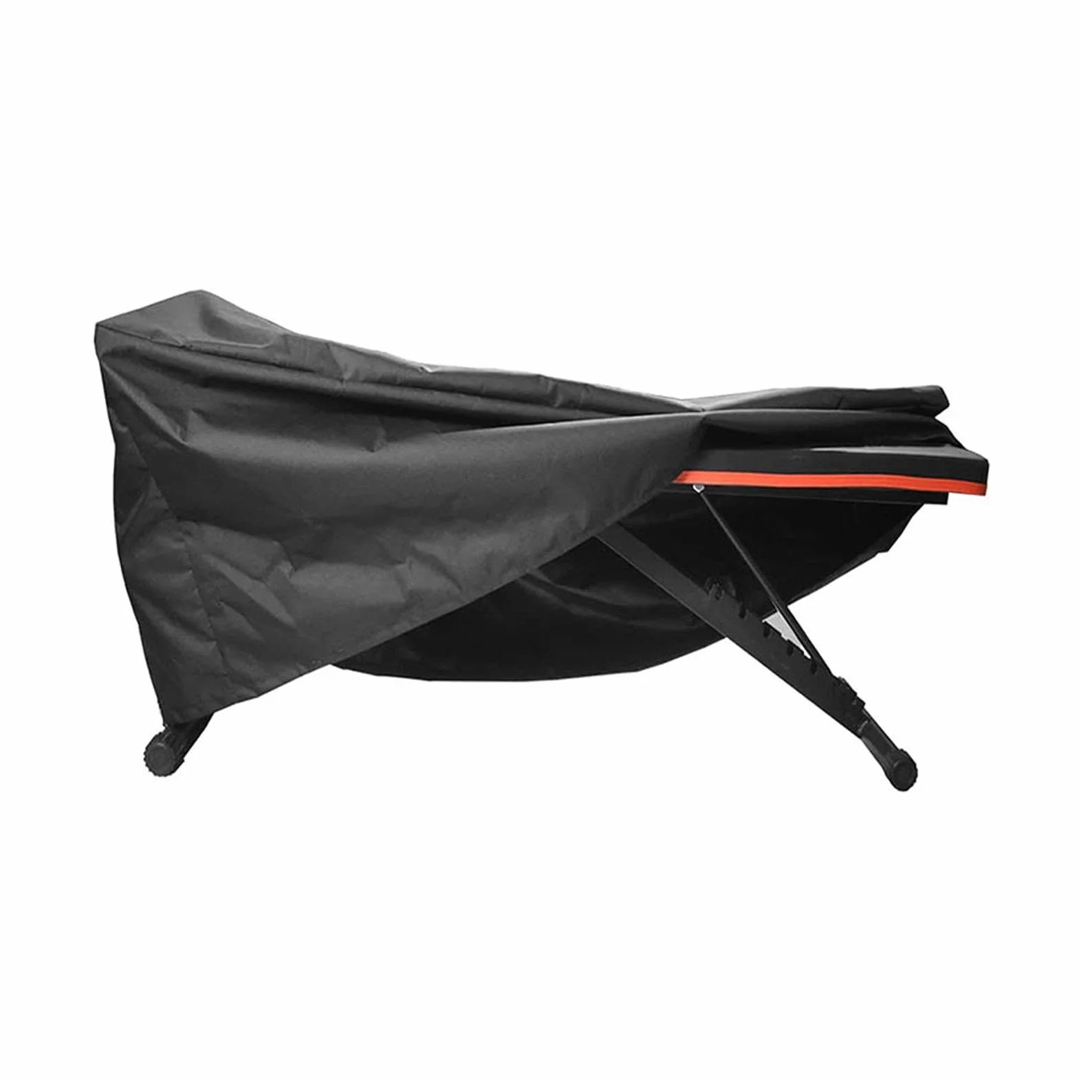 Housse Banc de Musculation Réglable Étanche Anti-UV Noir 127x58x44cm