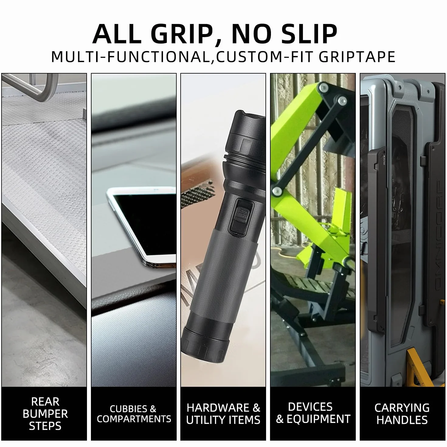 QILIMA Ruban Antidérapant Transparent 5cmx5m, Bande de Préhension à Texture Améliorée, Ruban Adhésif Ultra Fin et Imperméable pour Prise Sûre, Idéal pour Poignées d'Outils, Escaliers et Sport