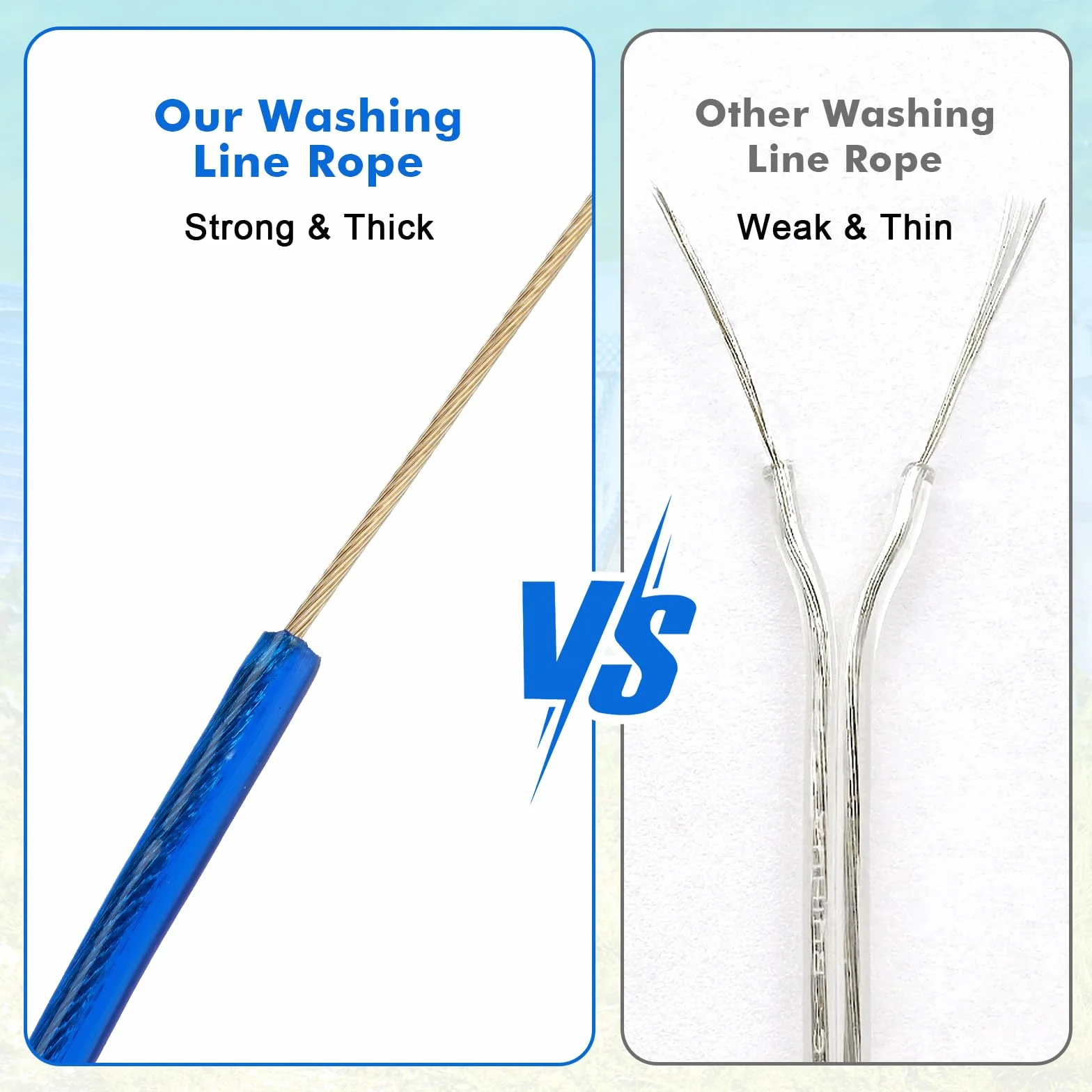30m Corde a Linge, Fil à Linge Acier Plastifié avec Noyau d'acier, Corde a Linge Exterieur, Corde Solide 4mm Dia Corde à Linge, Fil a Linge Exterieure Résistantes, Capacité portante 120kg