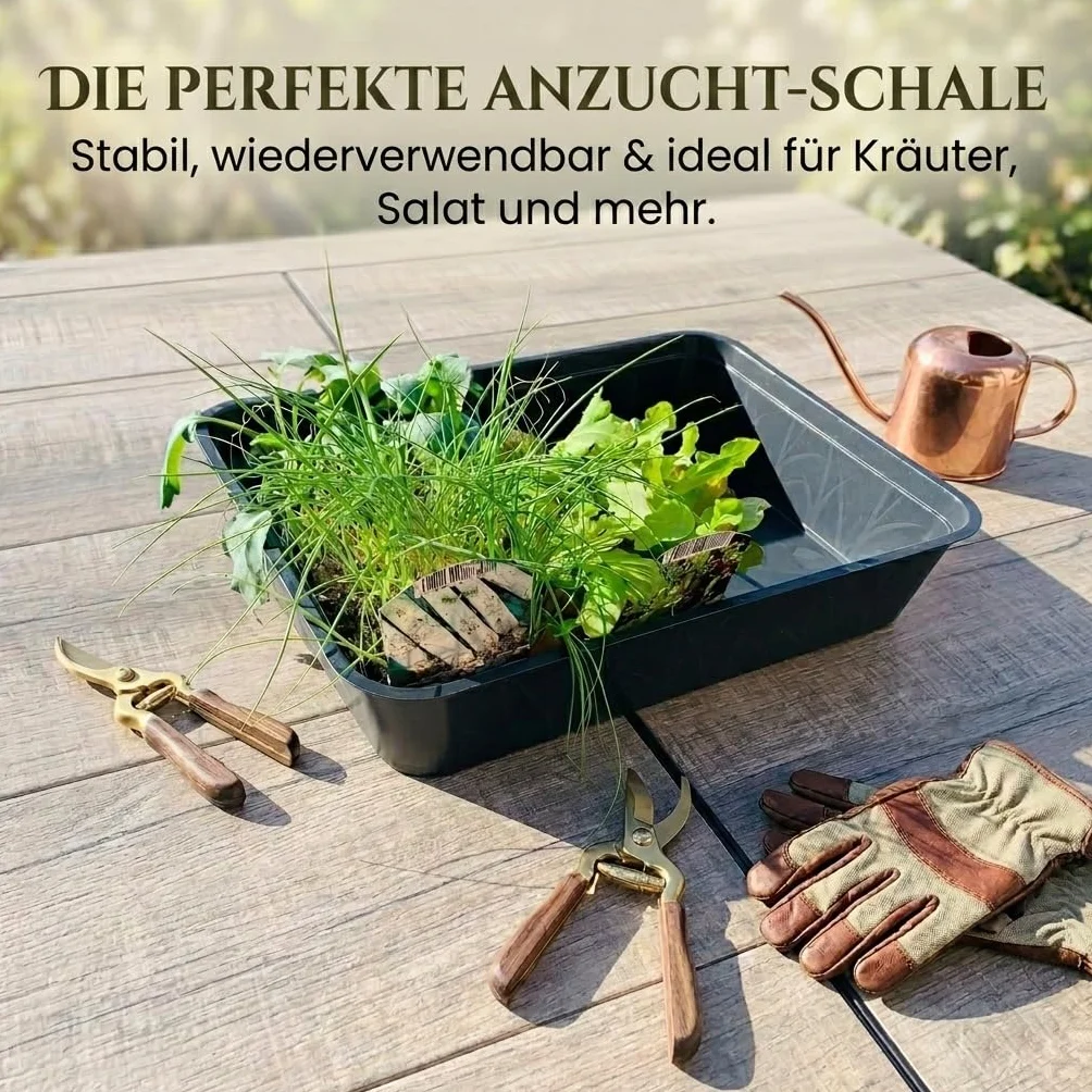 Bac stable sans trous au sol 38 x 28 x 8 cm – Bac à piquer pour plantes, jardin