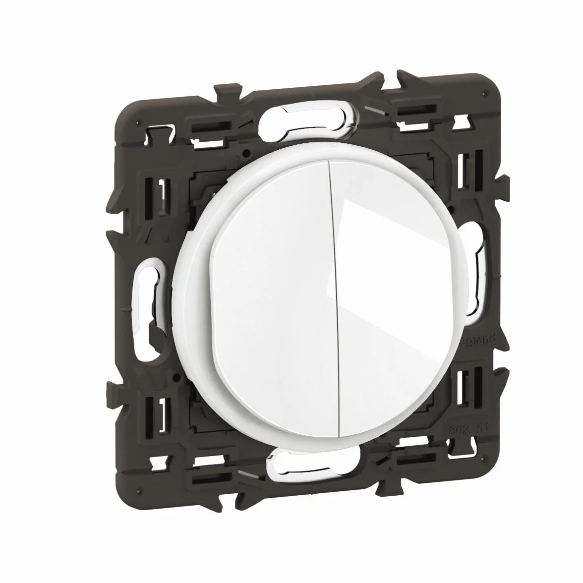 LEGRAND - Interrupteur Va-et-Vient + Poussoir Céliane - Commande d'Eclairage Silencieuse - A compléter avec une plaque - Blanc