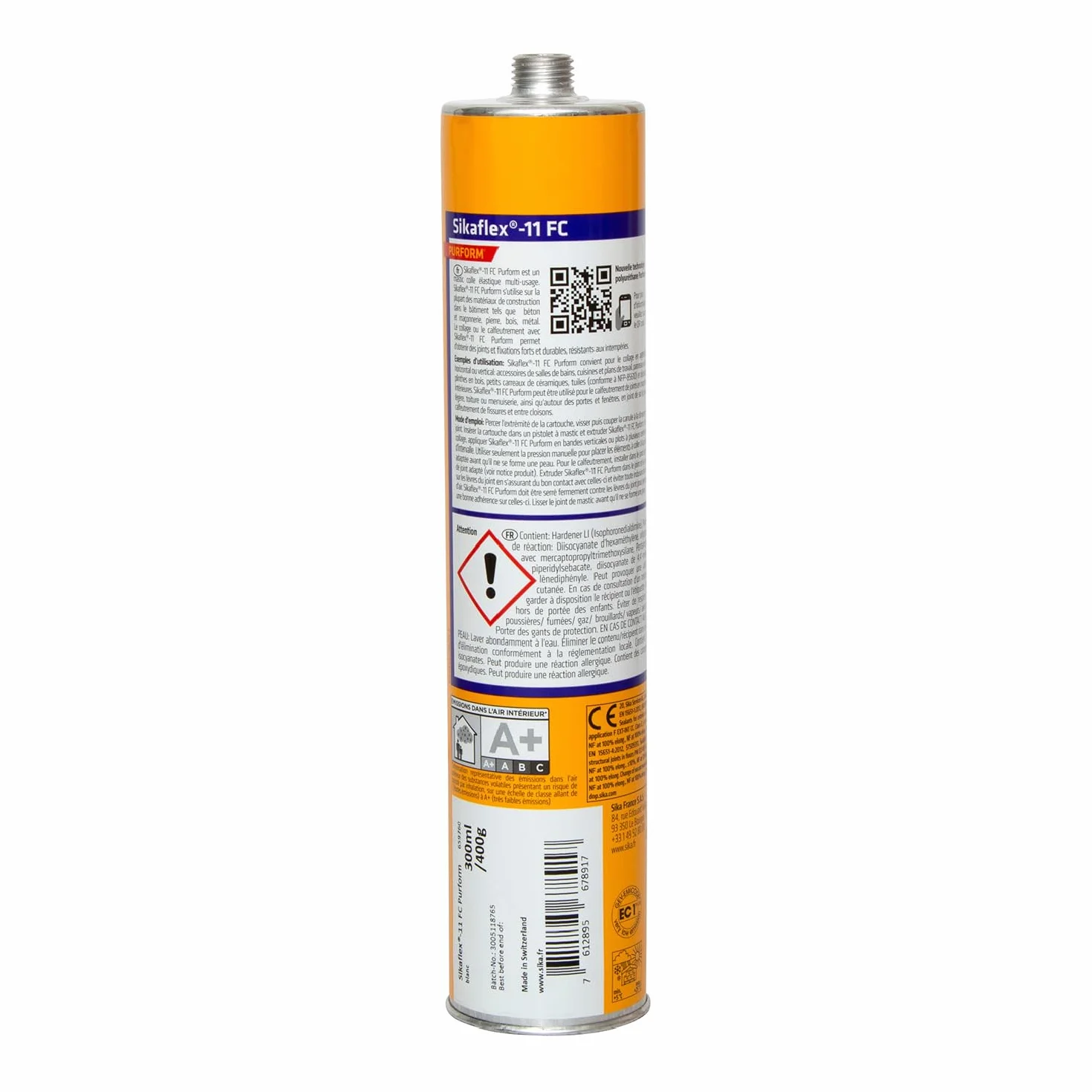 SIKA - Mastic joint et colle multi-usages - Sikaflex 11 FC Purform Marron - Tout en un - Multisupports - Intérieur et extérieur - Idéal travaux de bricolage - Durcit rapidement - 300 ml