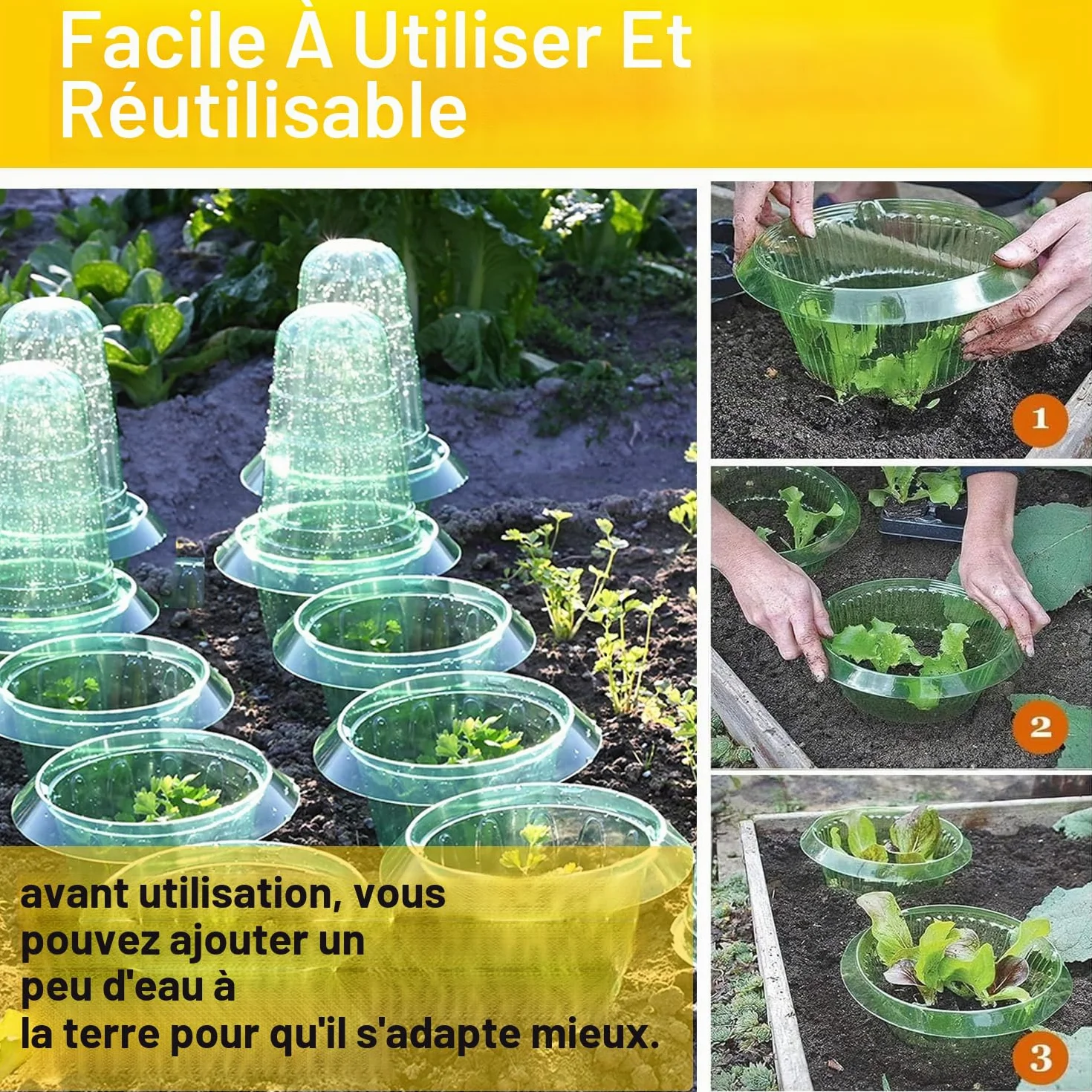 Collier anti-limaces 10 anneaux protection salades choux jardinière surélevée