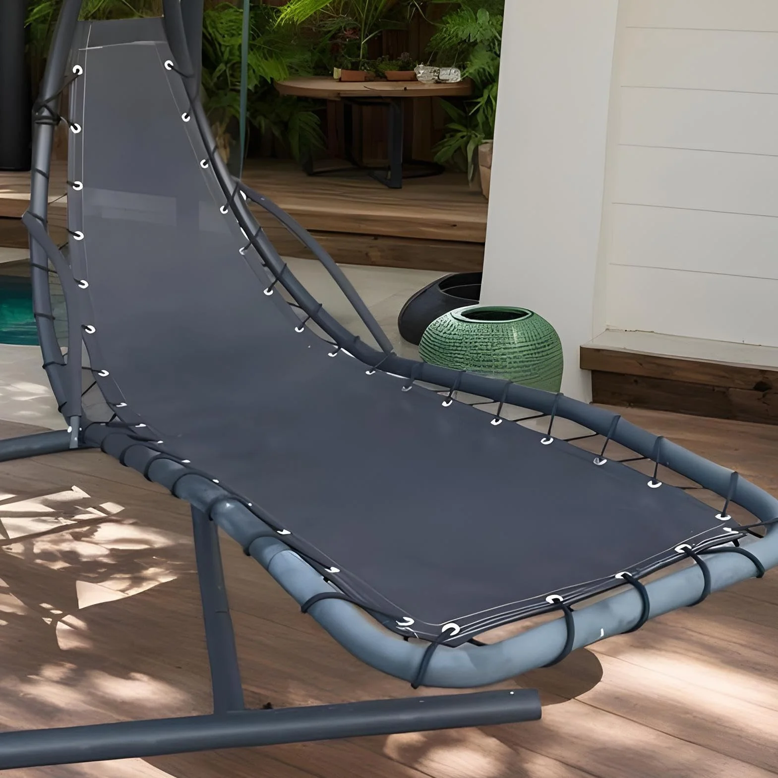 Tissu de Remplacement pour Chaise Suspendue - Housse Résistante à l'usure pour Extérieur Patio