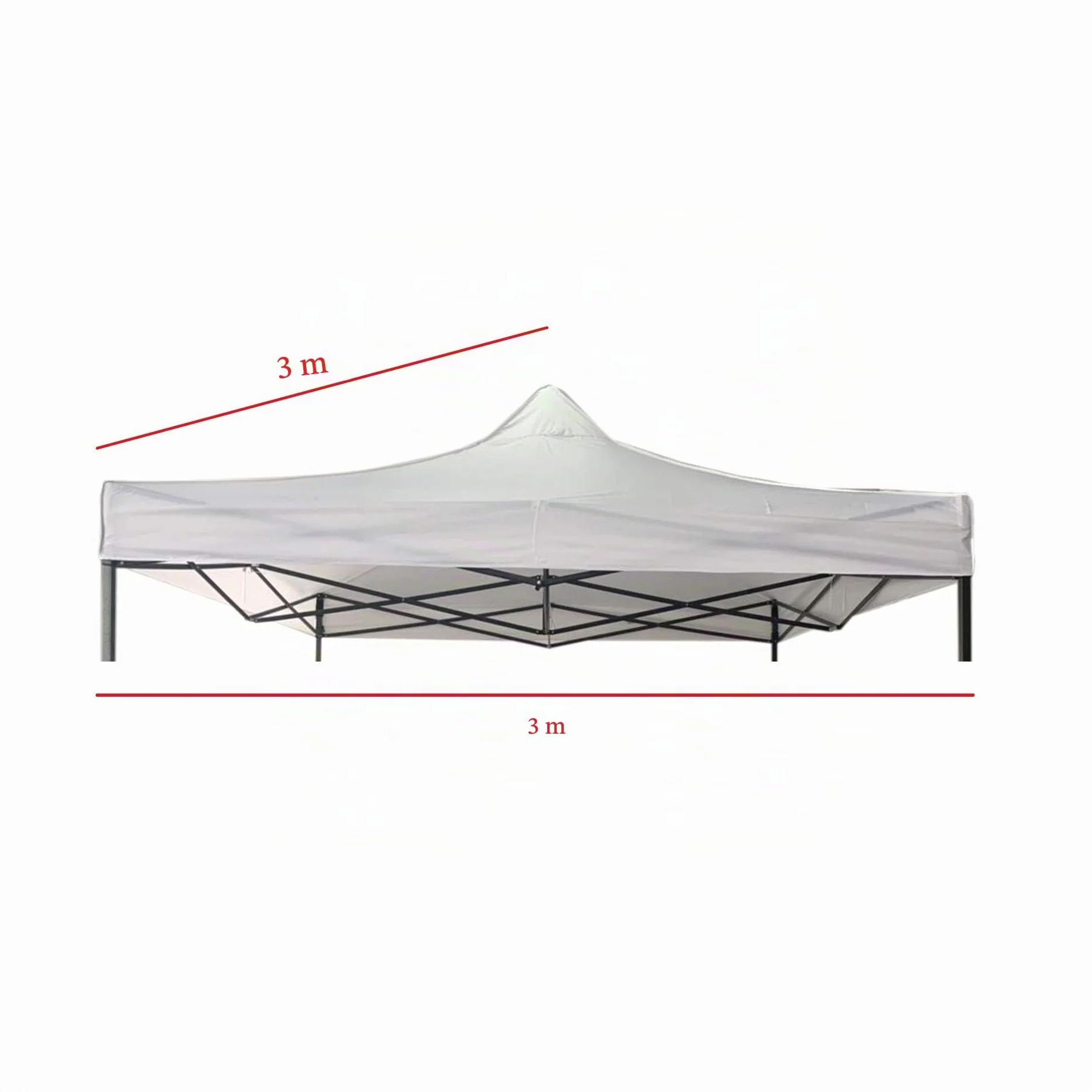Rebecca Mobili Housse De Remplacement pour Gazebo 3 x 3 Mètres Blanc Polyester Oxford 800D Etanche