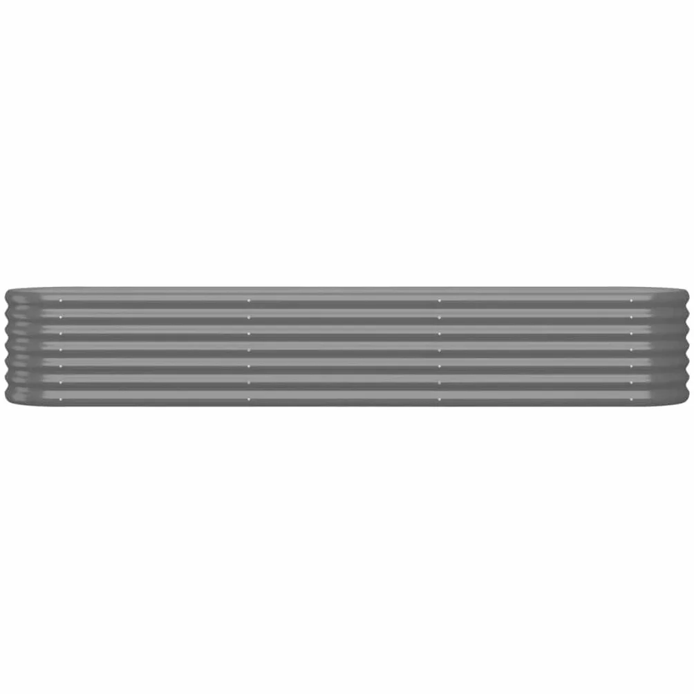 Makastle Jardinière surélevée Ovale Acier 224 x 40 cm pour Jardin Plate-Bande Froide Fond Ouvert
