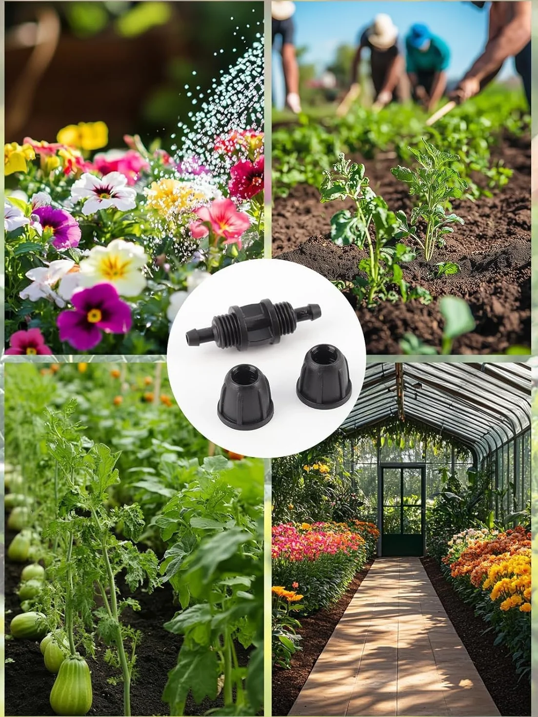 Lot de 30 raccords d'irrigation goutte-à-goutte 1/4 pouce droits à barbelures verrouillables pour tuyau 6 mm