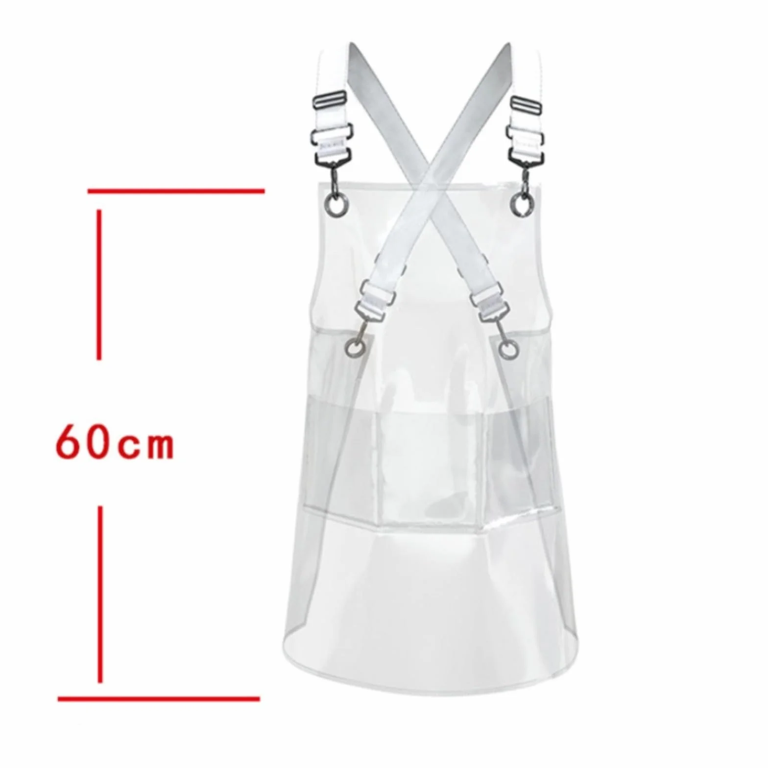 Tablier transparent imperméable résistant à l'huile pour coiffure cuisine réglable