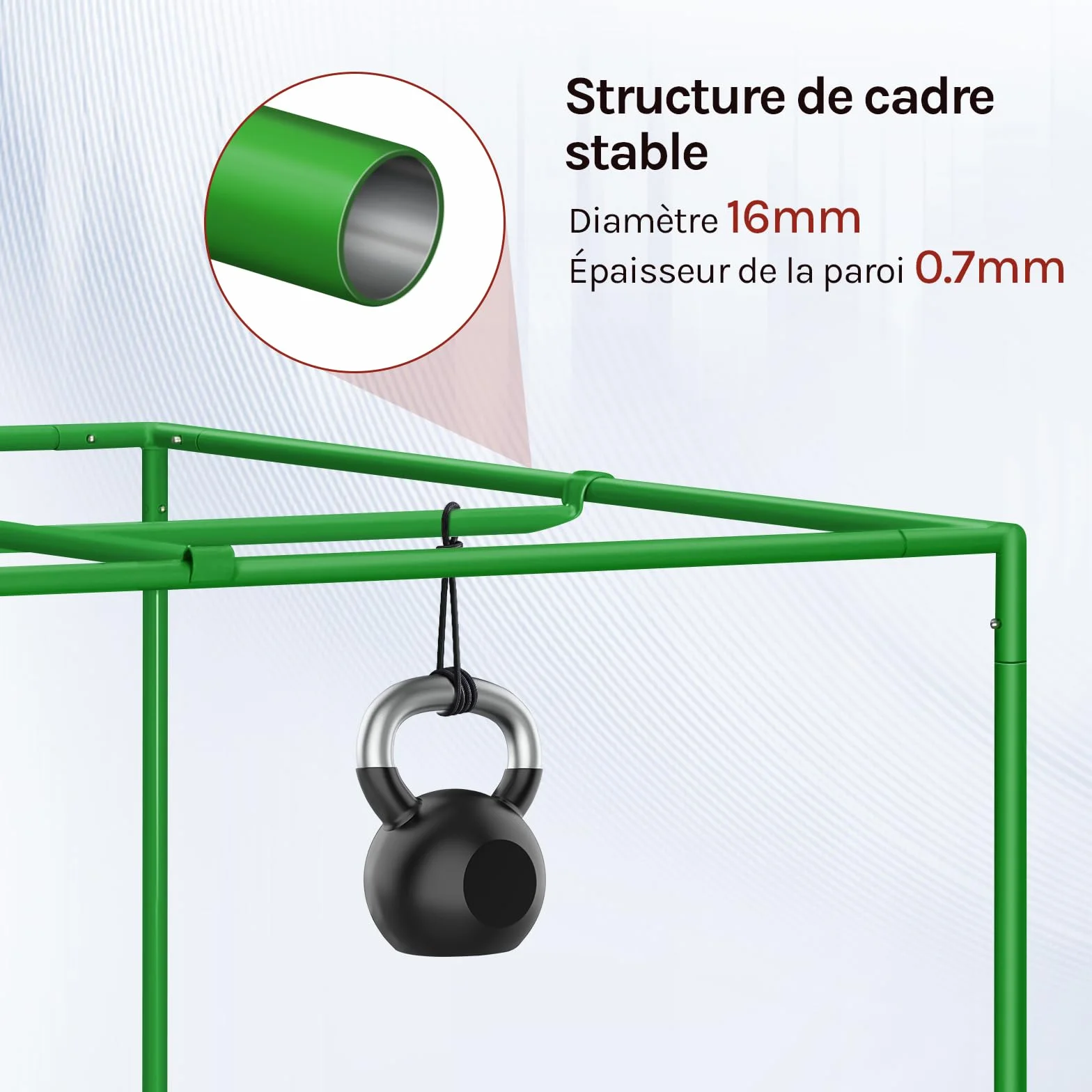 WOLTU Tente de Culture Hydroponique 60x60x120cm, Chambre de Culture avec Fenêtre d'Observation, Mylar Réfléchissant Noir