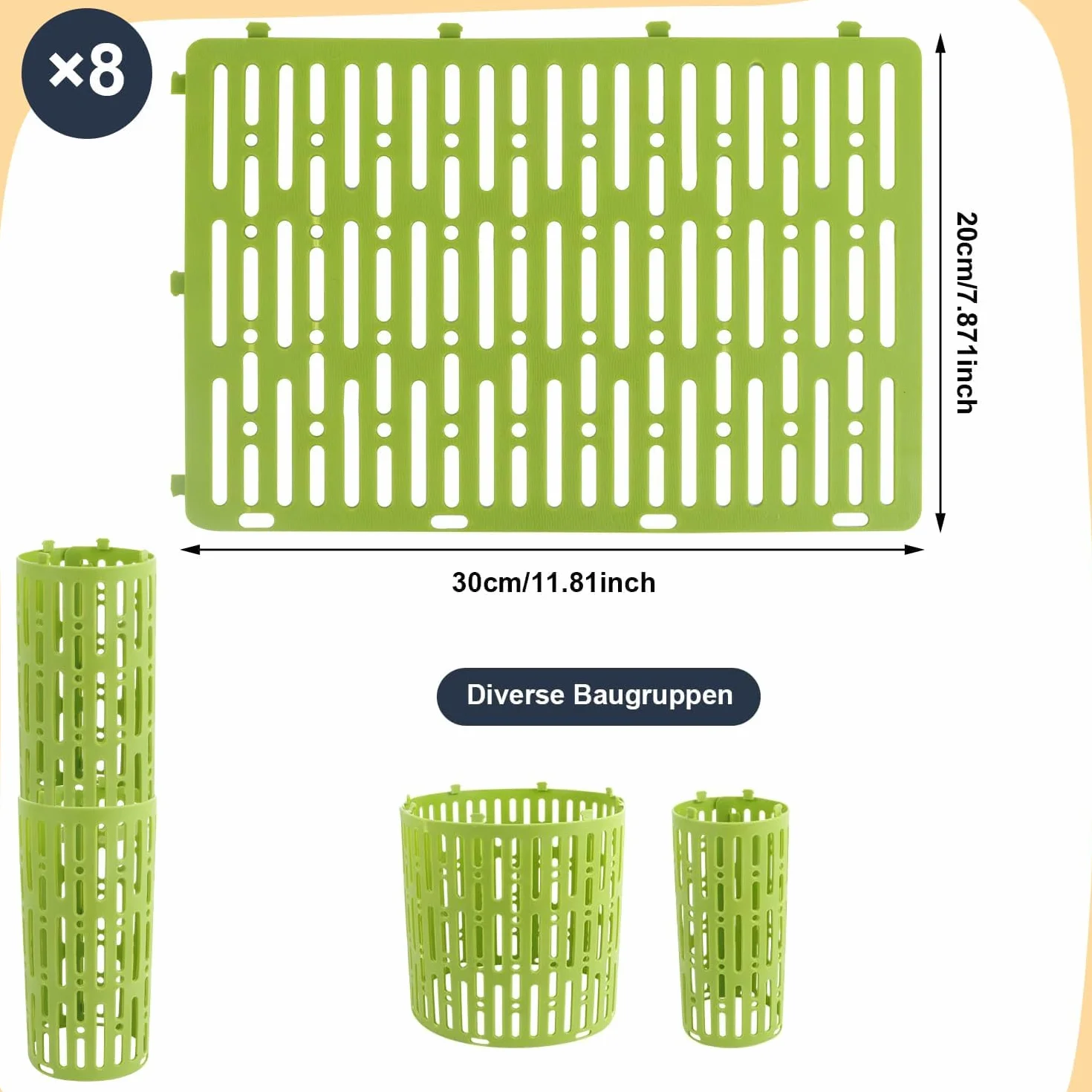 Protections pour Tronc d'arbre 20x30cm 8Pcs Taille Réglable avec Trous d'Aération Anti-Rongeurs