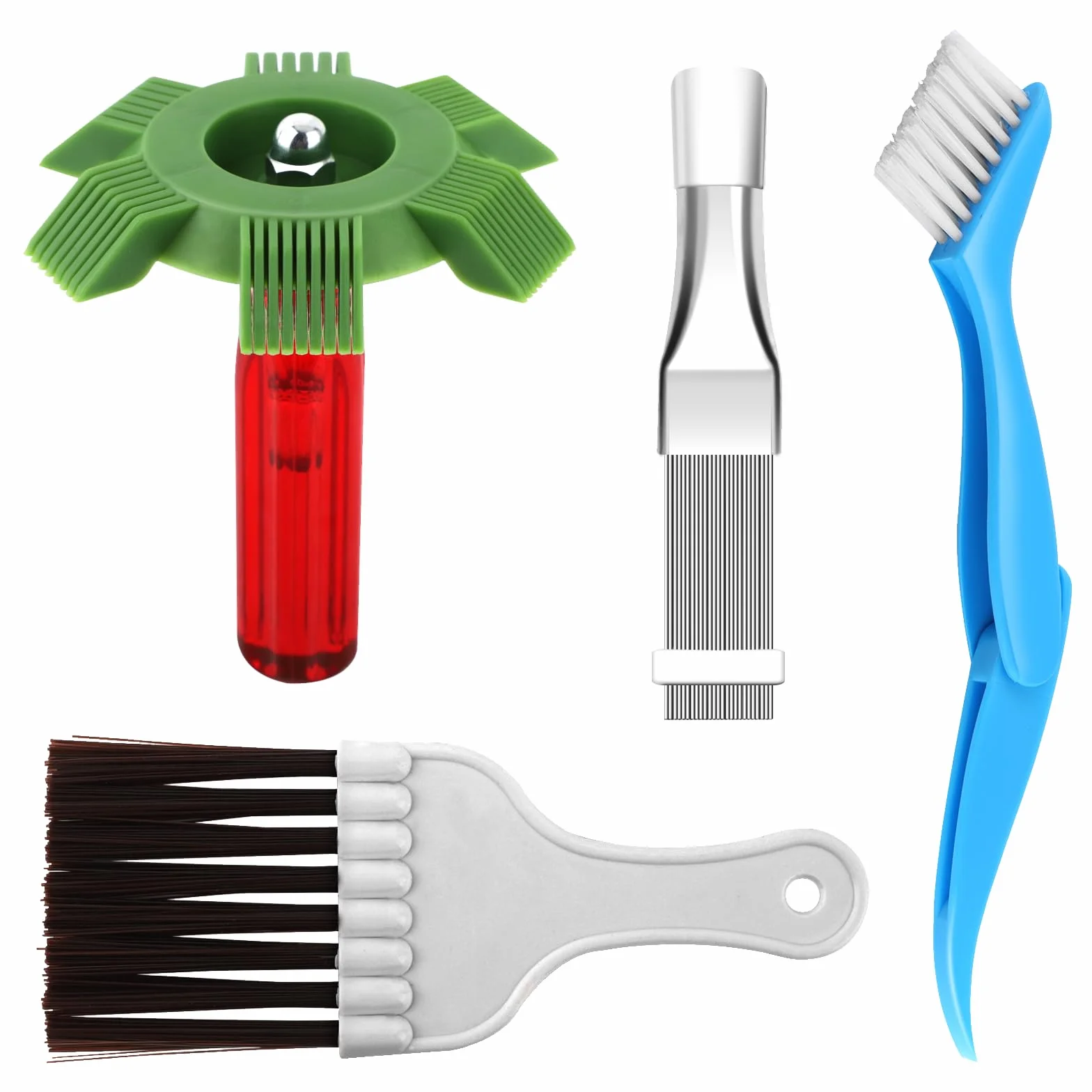 Brosse De Nettoyage Condenseur De Climatiseur, 4 PièCes Kit Nettoyage Climatisation Split, Brosse De Nettoyage D'Ailerons De Climatisation, Peigne à Condensateur Climatiseur Pour Les RéFrigéRateurs