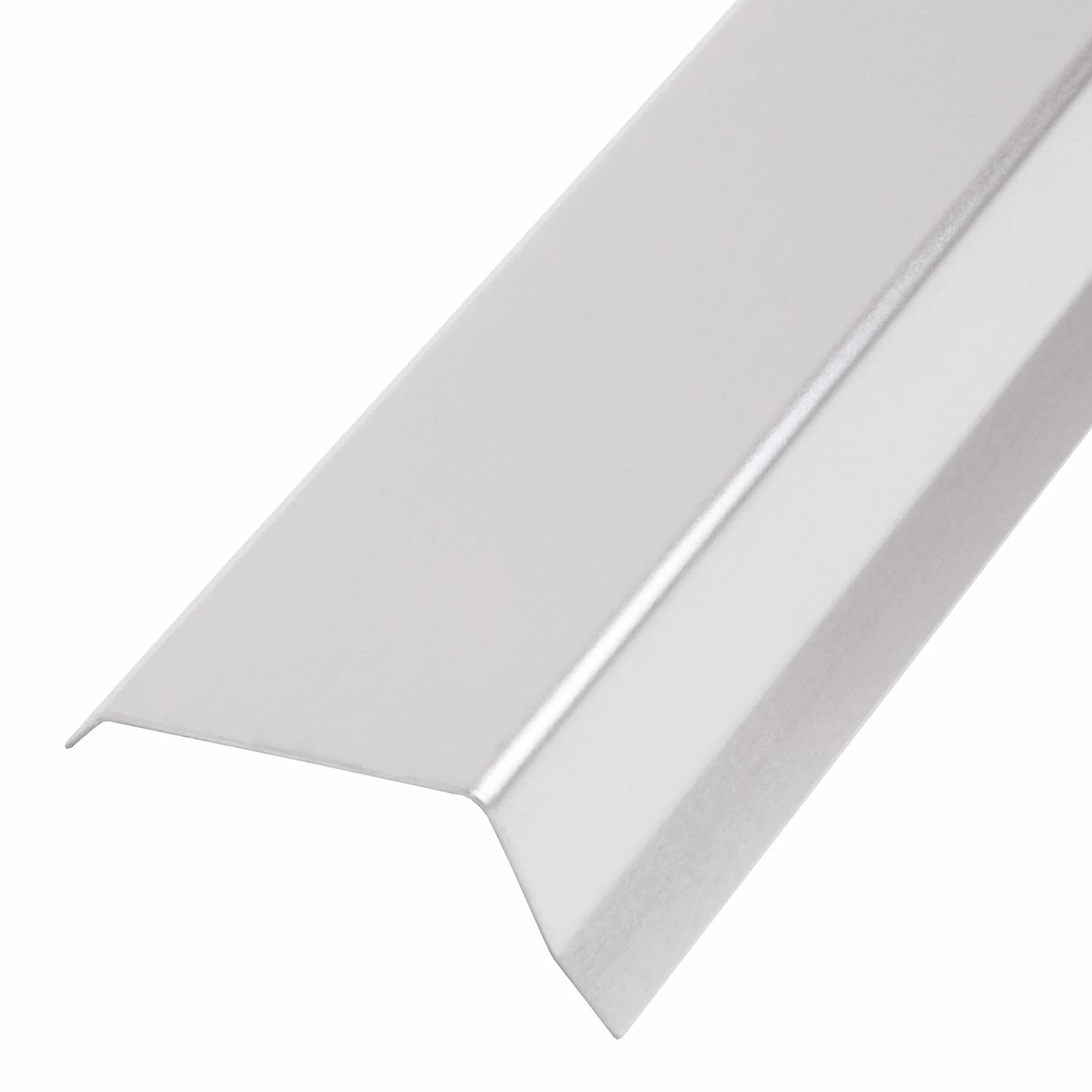 Tôle de rive, tôle de rive, tôle de pignon, 45 mm, 2 m, couverture de toit argentée, tôle d'aluminium, adaptée aux toits plats et aux toits en pente