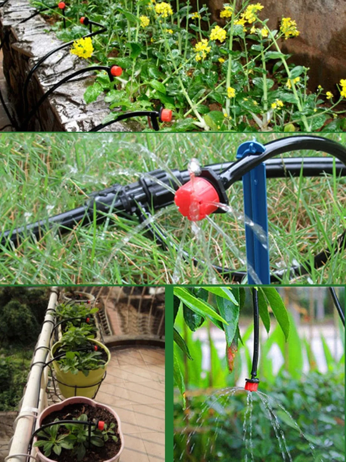 Kalolary Kit Irrigation Goutte à Goutte 15M Automatique Système d'Arrosage Réglable Jardin Patio