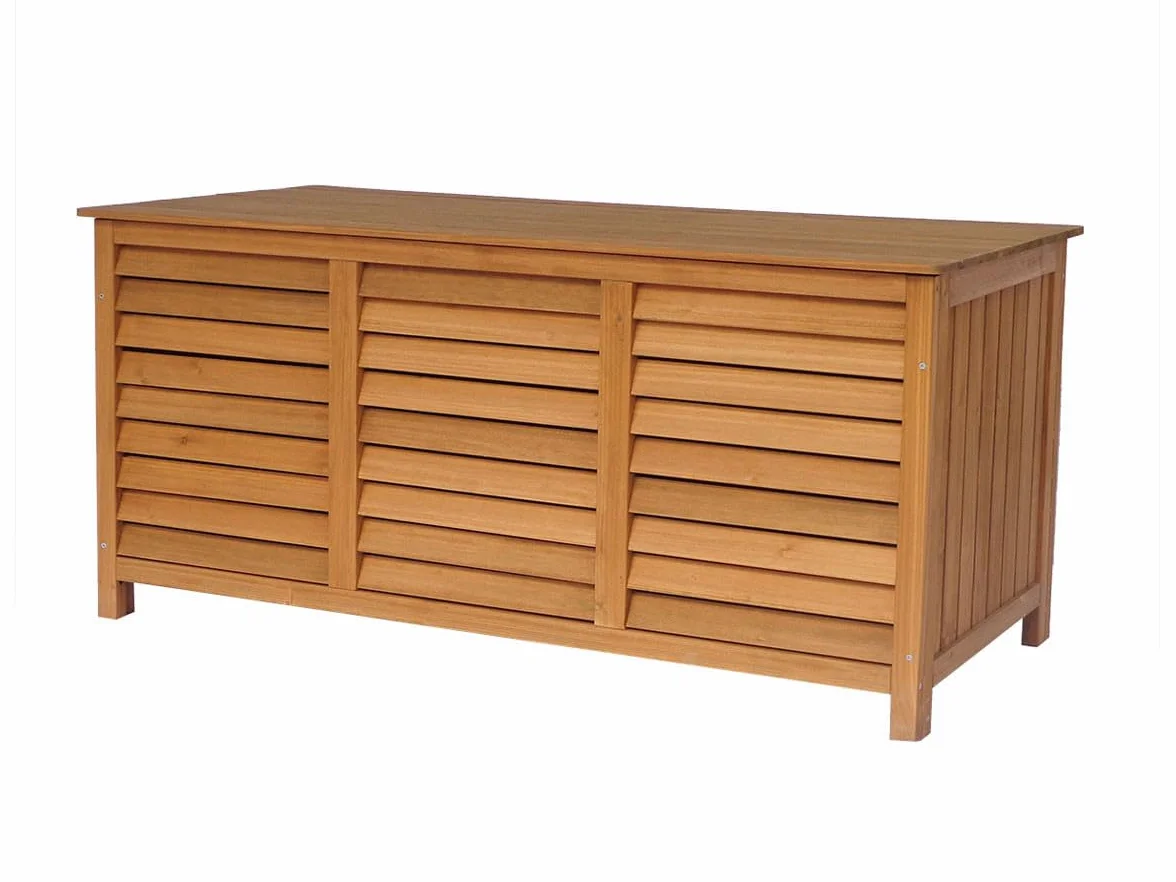 Coffre de Jardin en Bois Macao 130 x 64 x 60 cm Marron