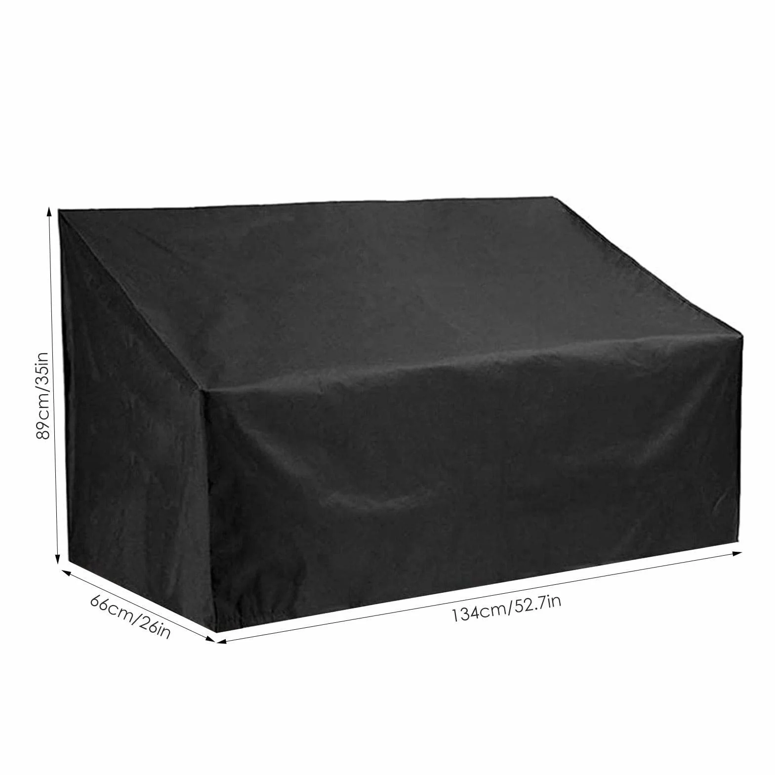 Housse de Banc d'Extérieur en Tissu Oxford Imperméable Résistante aux Déchirures pour Jardin