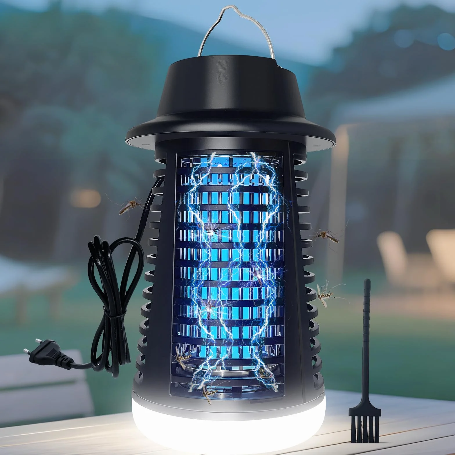 Lampe Anti Moustique LED 4200V 15W UV Tue Mouche Electrique Piège Intérieur Extérieur