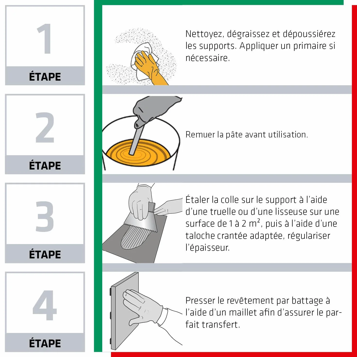 Parexlanko, Salle de bains et cuisine, Colle carrelage en pâte pour mur intérieur spécial pièces humides, 1kg