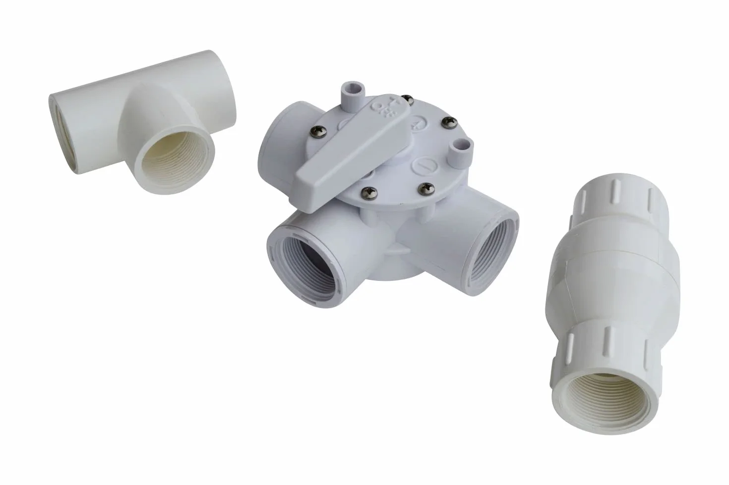Kit solaire piscine valve 3 voies pièce T clapet anti-retour Bypass chauffage solaire raccord tuyau 32-38 mm