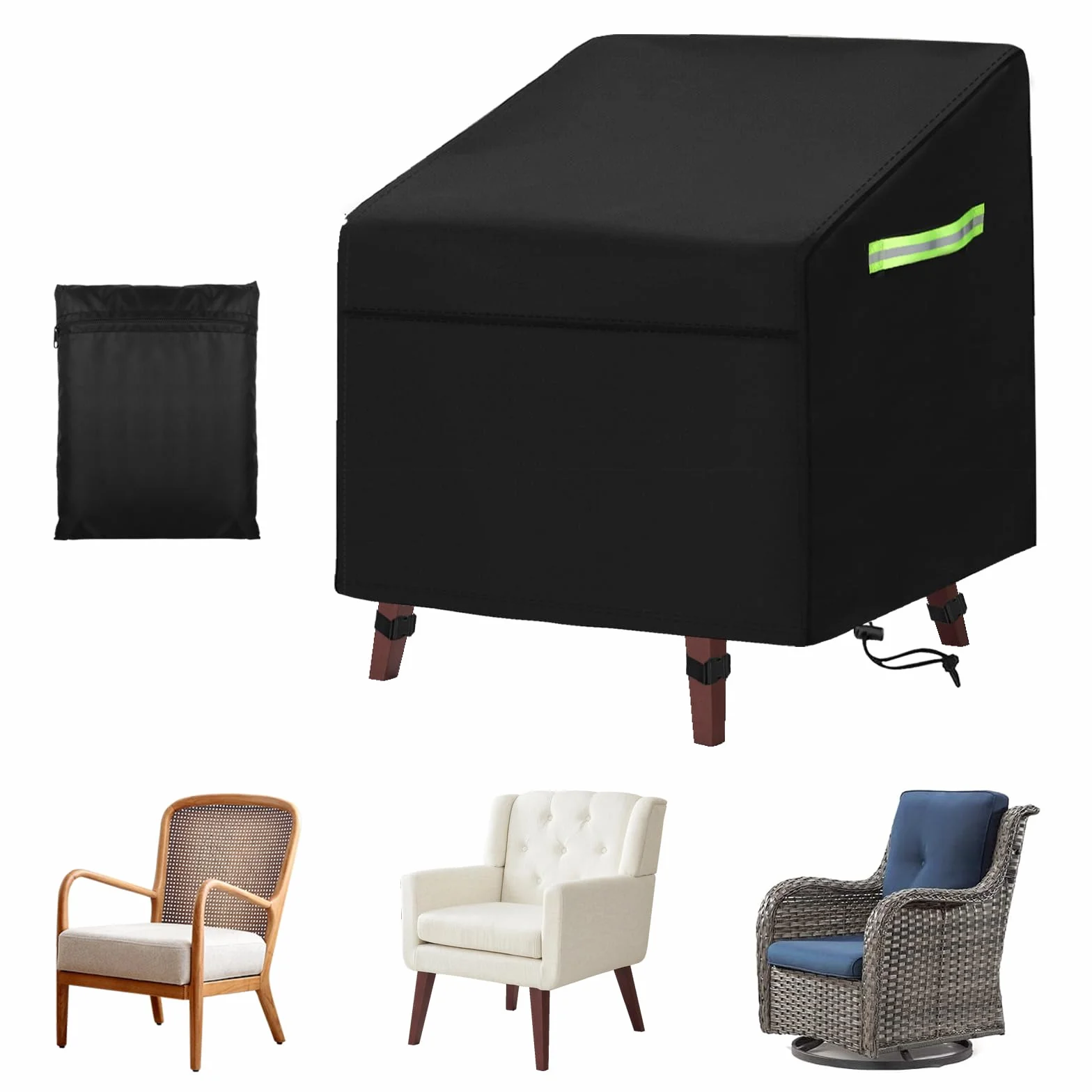 Housse de canapé en tissu Oxford 420D imperméable résistante aux UV 89 x 97 x 74 cm