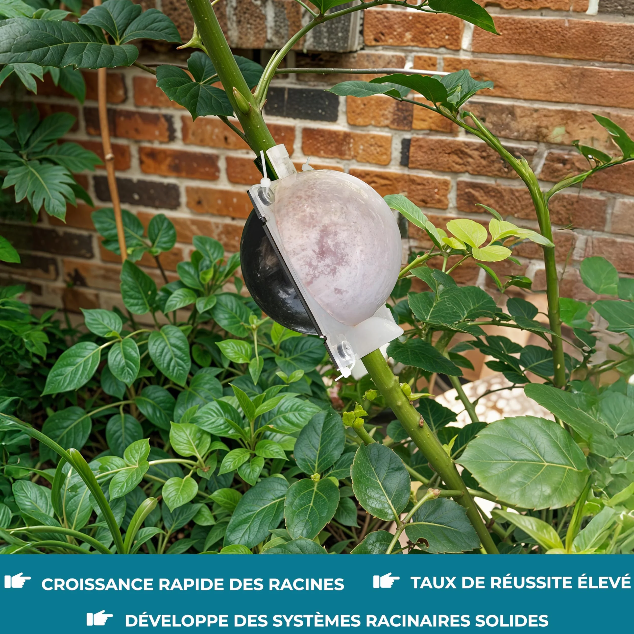 Kit de Marcottage Aérien Lot de 10 - Boule de Bouturage Haute Pression avec Colliers de Serrage pour Clonage Arbres Plantes