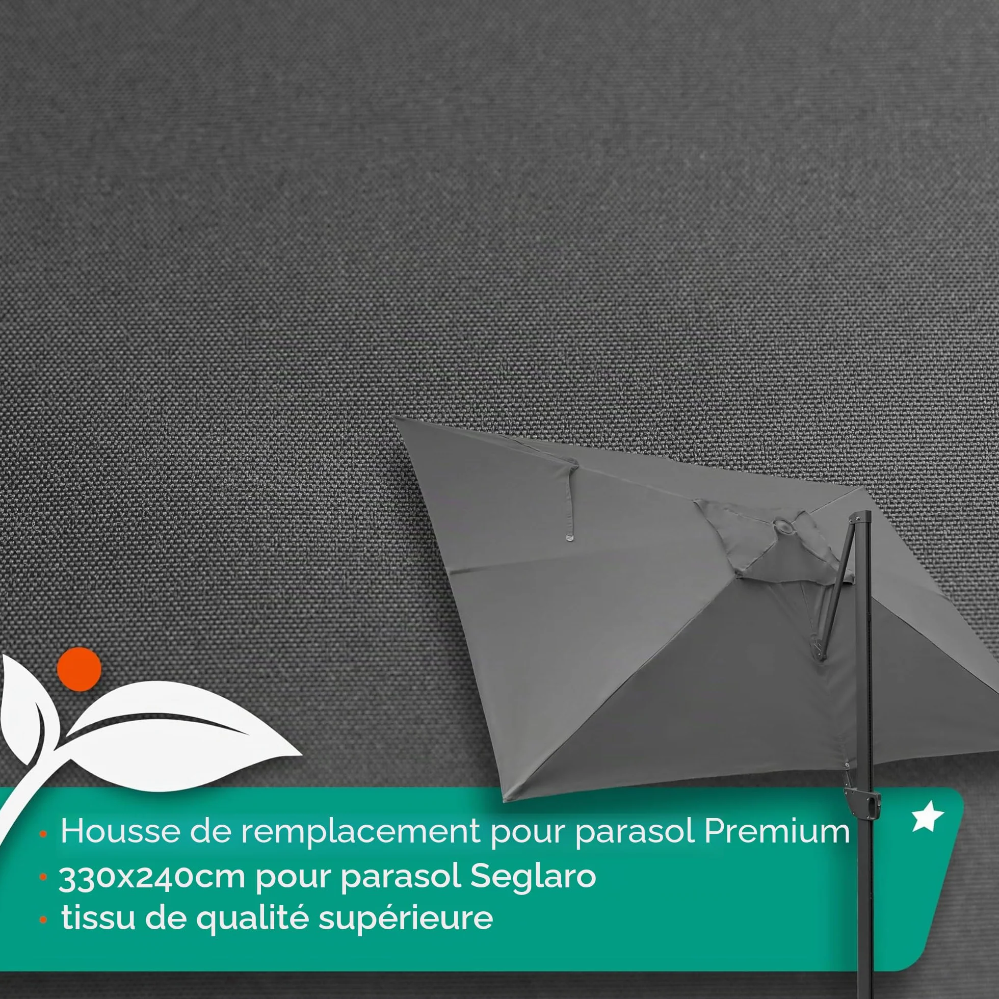 Seglarö Housse de rechange pour parasol 330 x 240 cm Premium