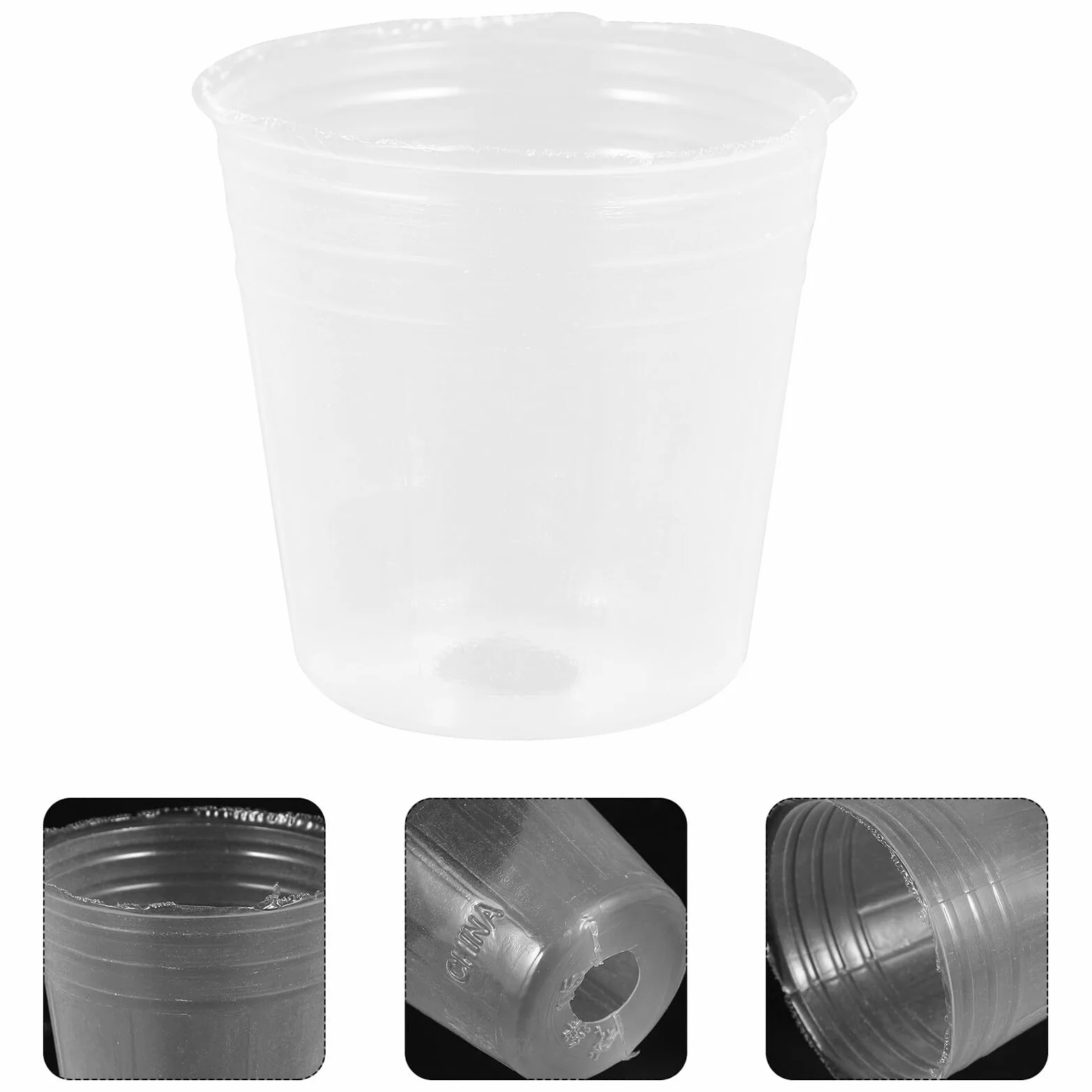 Pots de Pépinière Transparents Lot de 50 Plastique PP pour Orchidées et Plantes Succulentes