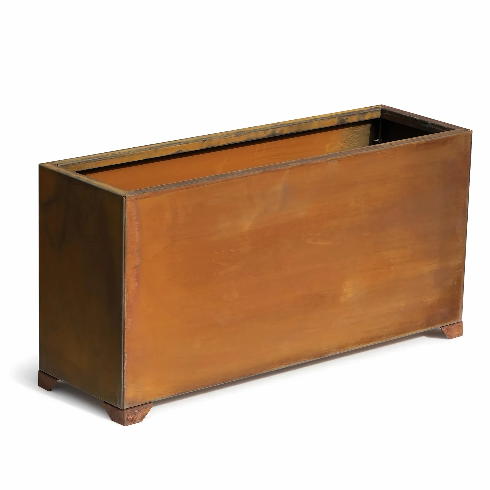 onlyfire Jardinière en Acier Corten 81,5 x 25,2 x 40,6 cm Bac à Fleurs Rectangulaire pour Jardin