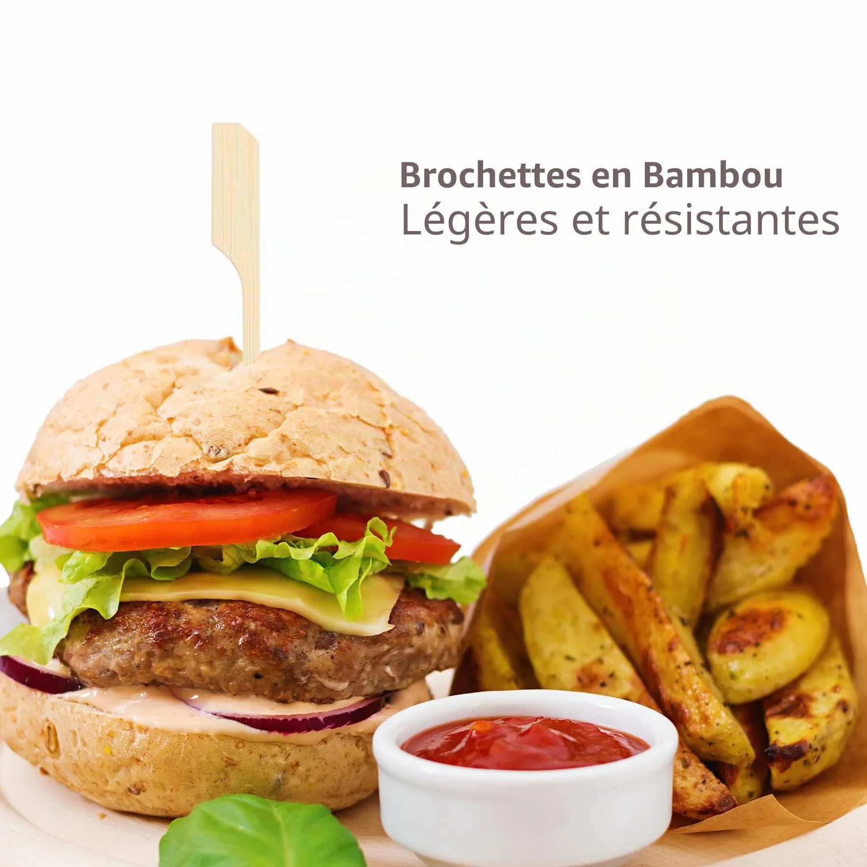 Brochettes en Bambou pour Barbecue 50 Pièces Tailles 12-25cm